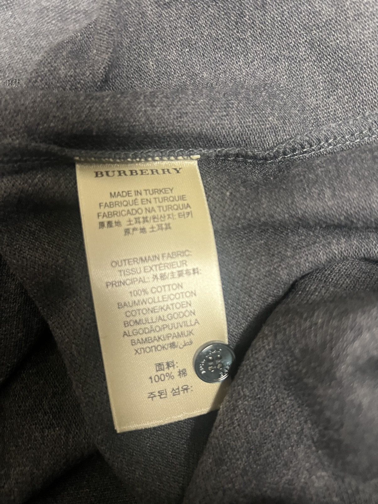 Burberry Burberry brit charcoal men’s contrast polo shirt size 2xl Size US XXL / EU 58 / 5 - 6 Thumbnail
