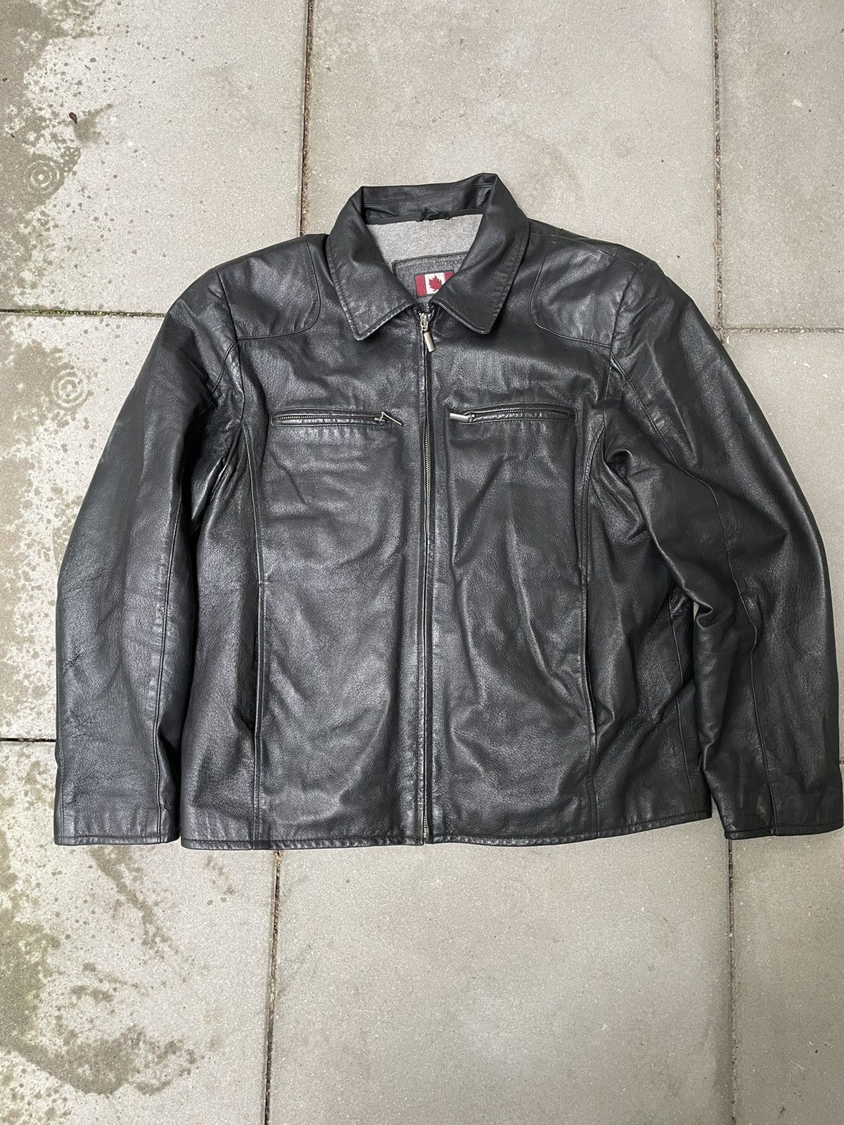 Genuine Leather × Vintage Vintage Leather Jacket Avant Garde rare Aviator Size US L / EU 52-54 / 3 - 1 Thumbnail