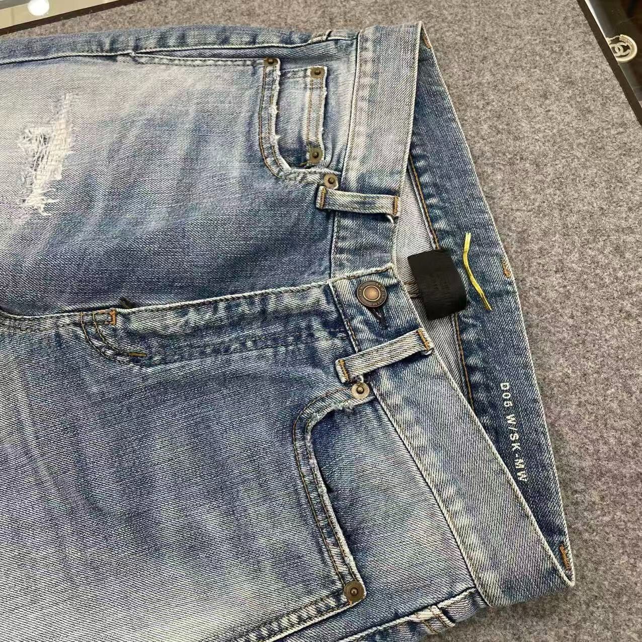 Saint Laurent Paris saint laurent blue ripped denim jeans Size US 26 / EU 42 - 3 Thumbnail