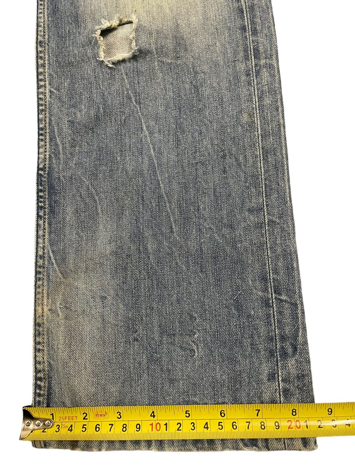Diesel Vintage 90s Diesel Industry Blue Wash Distressed Jeans Size US 32 / EU 48 - 15 Thumbnail