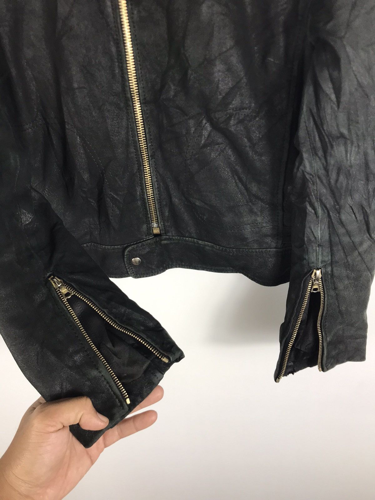 ADAM ET ROPE × Vintage ⚡️Vintage Adam Et Rope Gelli Leather Cropped Rider Jacket Size S / US 4 / IT 40 - 7 Thumbnail