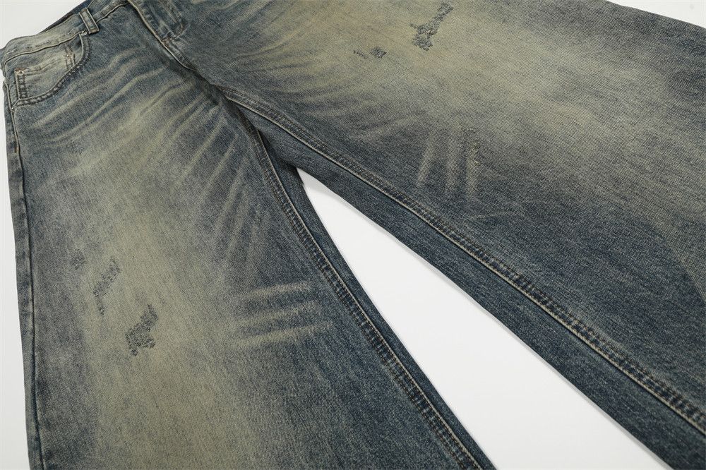 Vintage Men's loose vintage washed distressed scimitar jeans Size US 32 / EU 48 - 5 Thumbnail