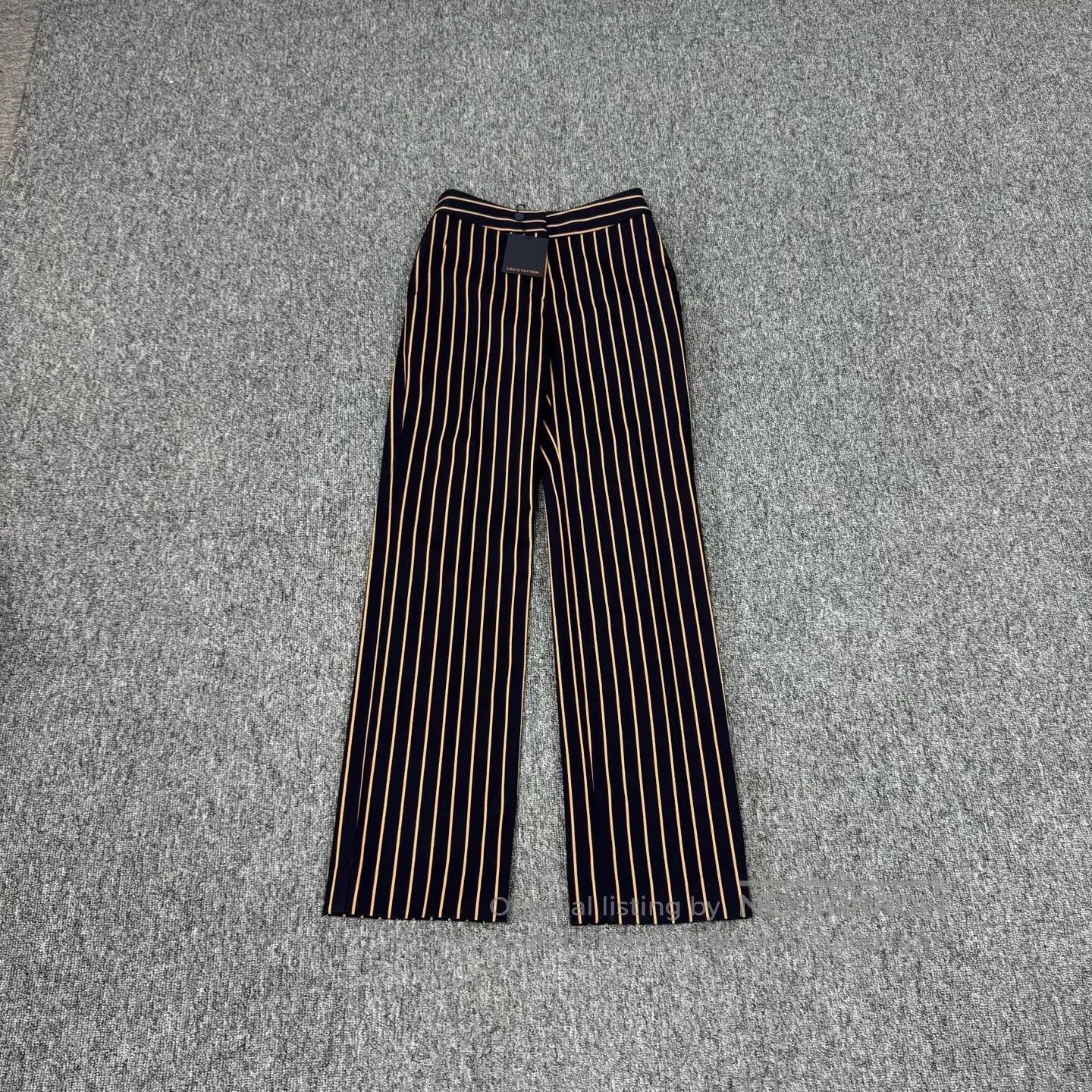 Louis Vuitton Louis Vuitton size36 Small leather logo striped trousers| Size 26" / US 2 / IT 38 - 1 Thumbnail