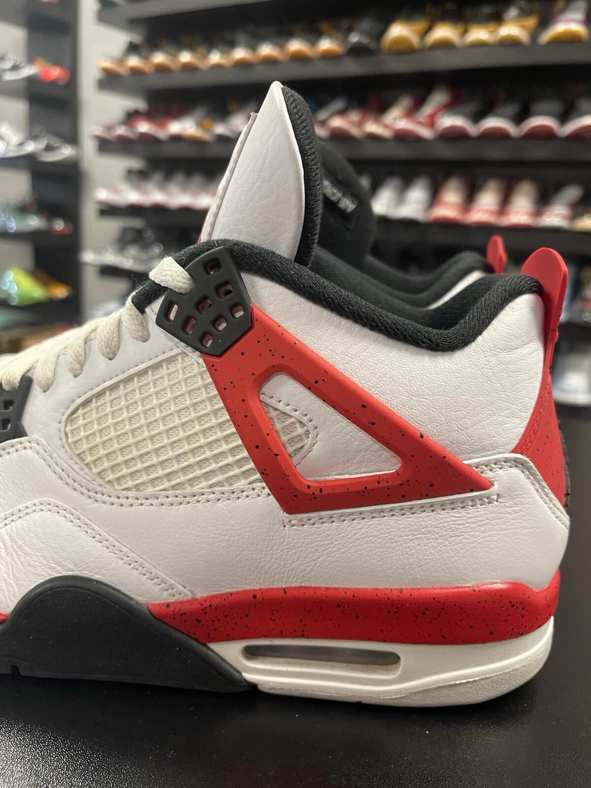 Nike Size 10.5 - Nike Air Jordan 4 Retro Red Cement White Size US 10.5 / EU 43-44 - 5 Thumbnail