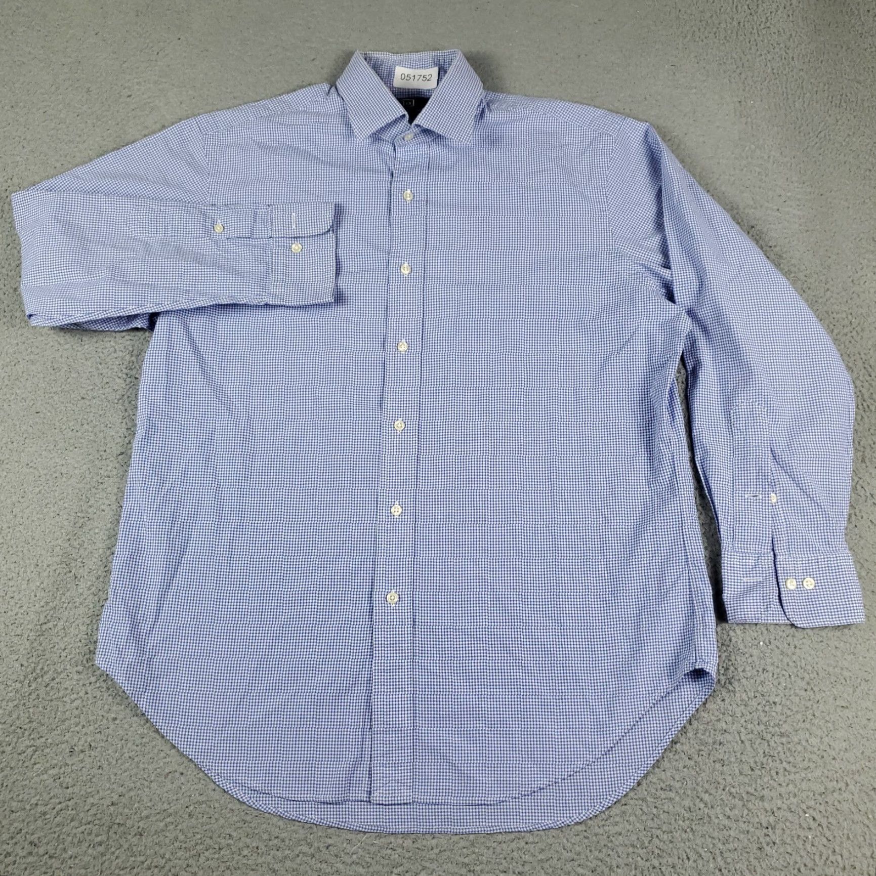 Ralph Lauren Ralph Lauren Dress Shirt Mens 16 Blue Check Long Sleeve Button Up Regular Fit Size 42R - 2 Thumbnail