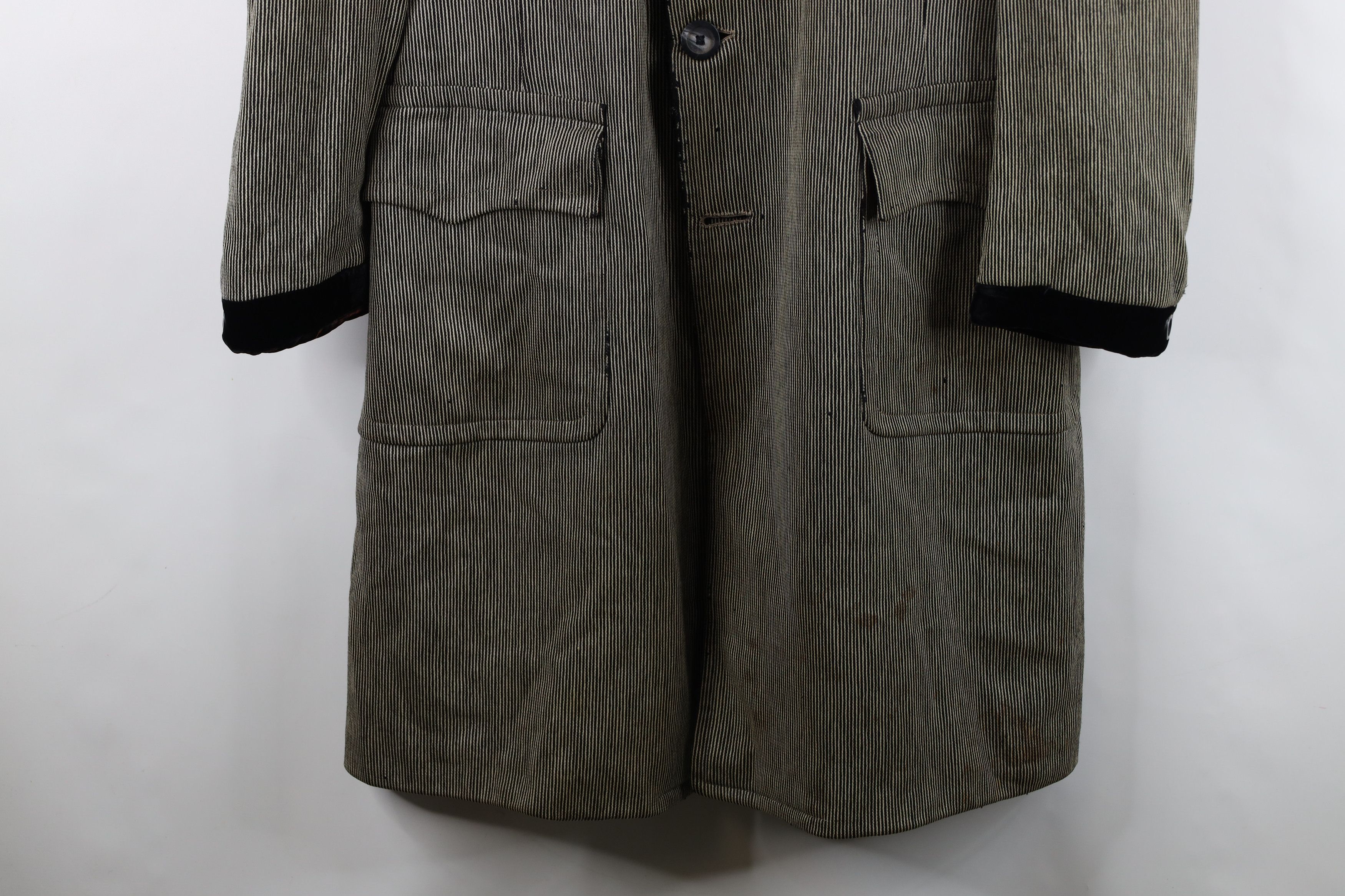 Vintage Vintage 50s Streetwear Trim Ribbed Wool Trench Coat USA Size US XXL / EU 58 / 5 - 3 Thumbnail