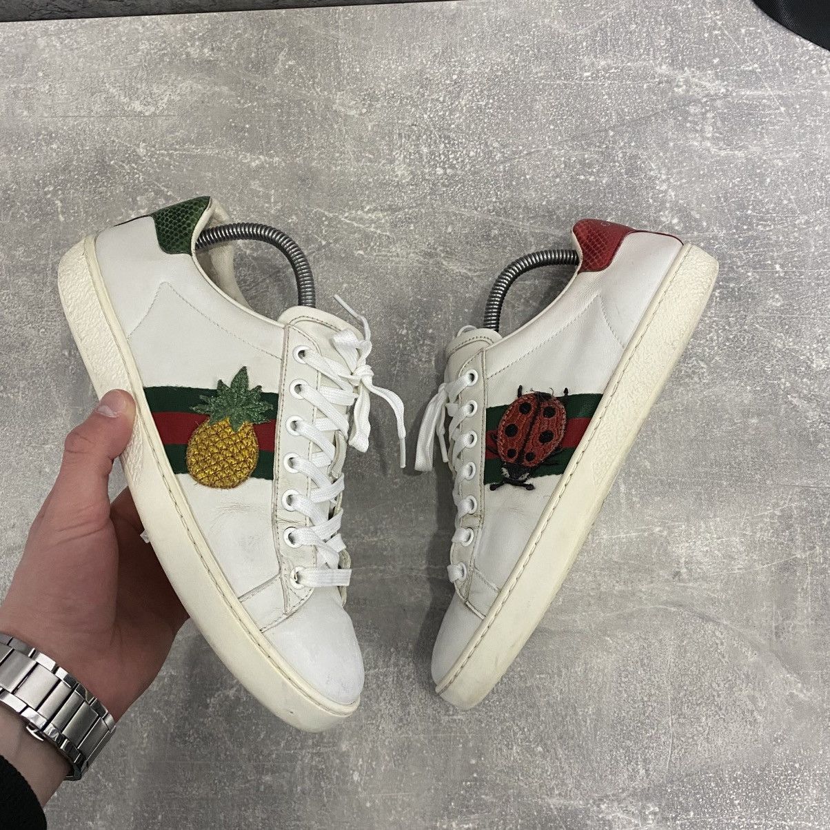 Gucci Gucci Ace Embroidered Pineapple Sneakers Size US 5.5 / EU 38 - 1 Thumbnail