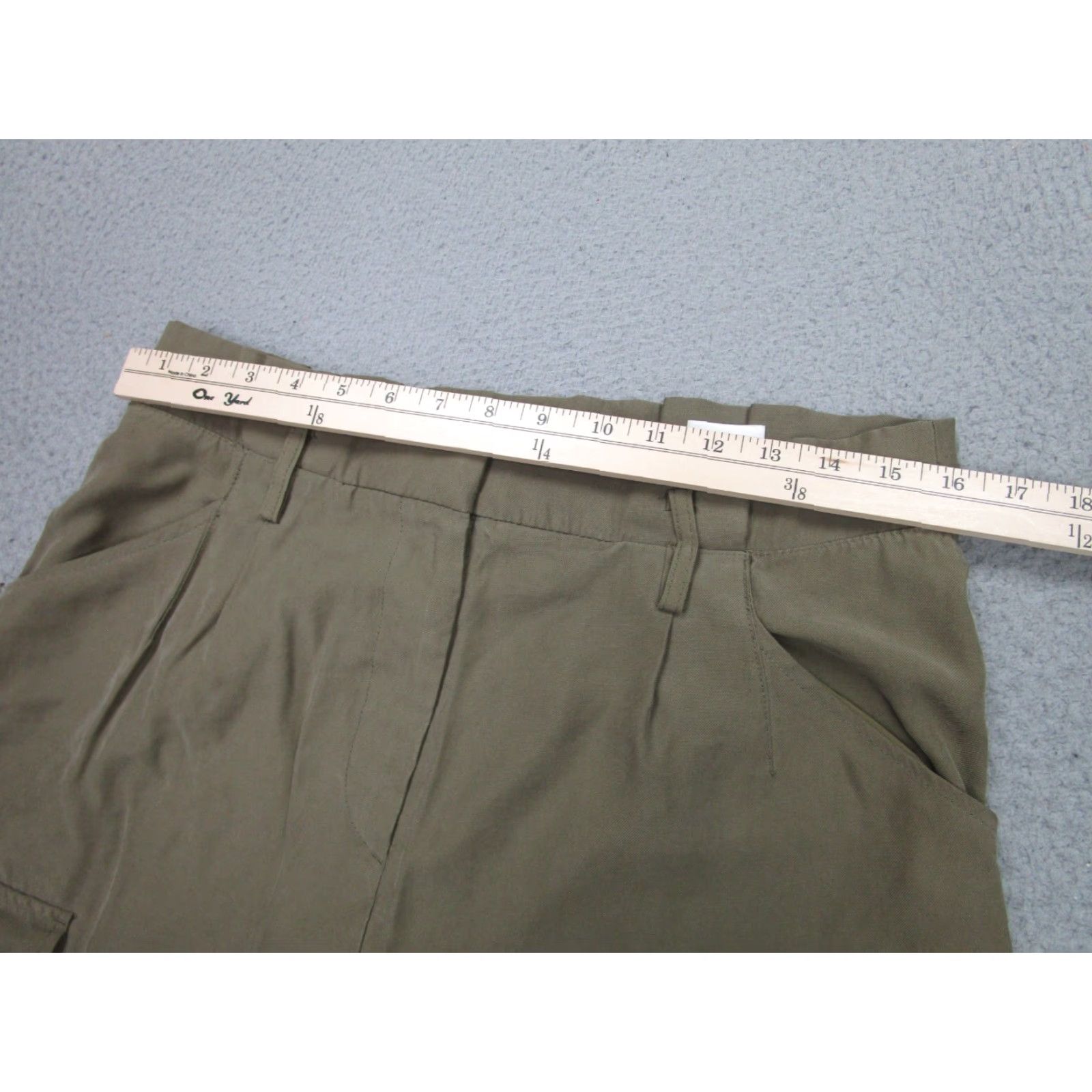 H&M H&M Pants Womens 14 Brown Cargo Paper Bag Pleated Chino Hi-Rise High Waisted | 14 | Brown | Chino | Pink? No. Size 36" / US 14 / IT 50 - 5 Thumbnail
