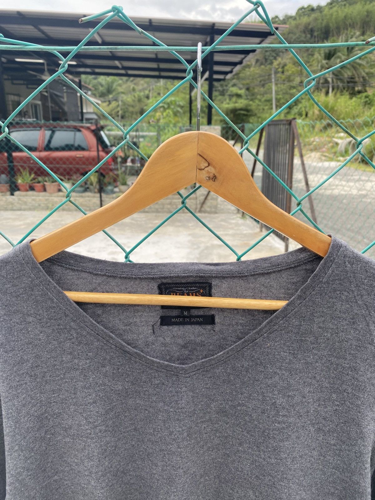 Beams Plus Beams vneck long sleeve tshirt Size US L / EU 52-54 / 3 - 5 Thumbnail