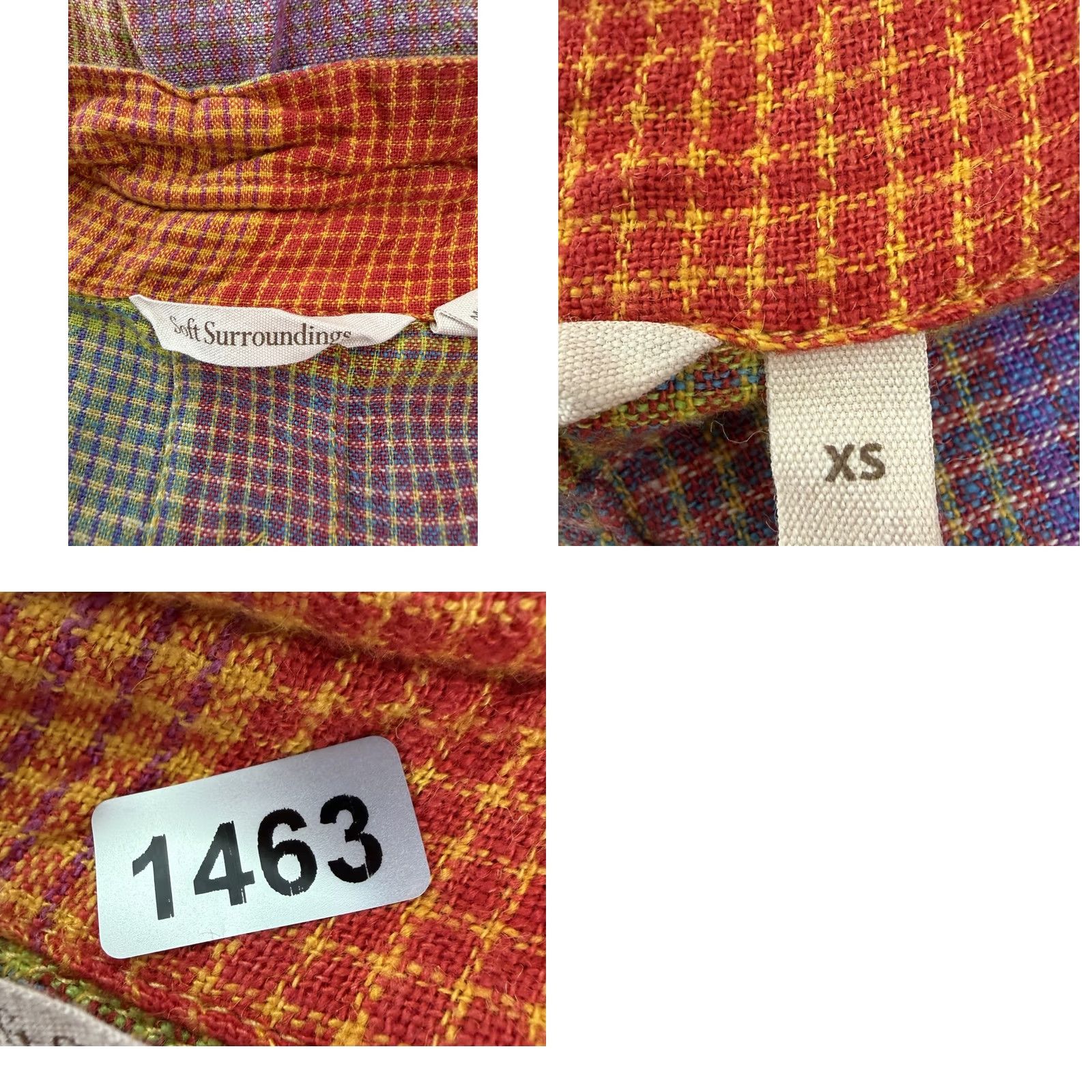 Soft Surroundings Soft Surroundings Shirt Womens XS Multicolor Plaid Top Boho High Neck Button Casual Sleeve XL? Size XS / US 0-2 / IT 36-38 - 9 Thumbnail