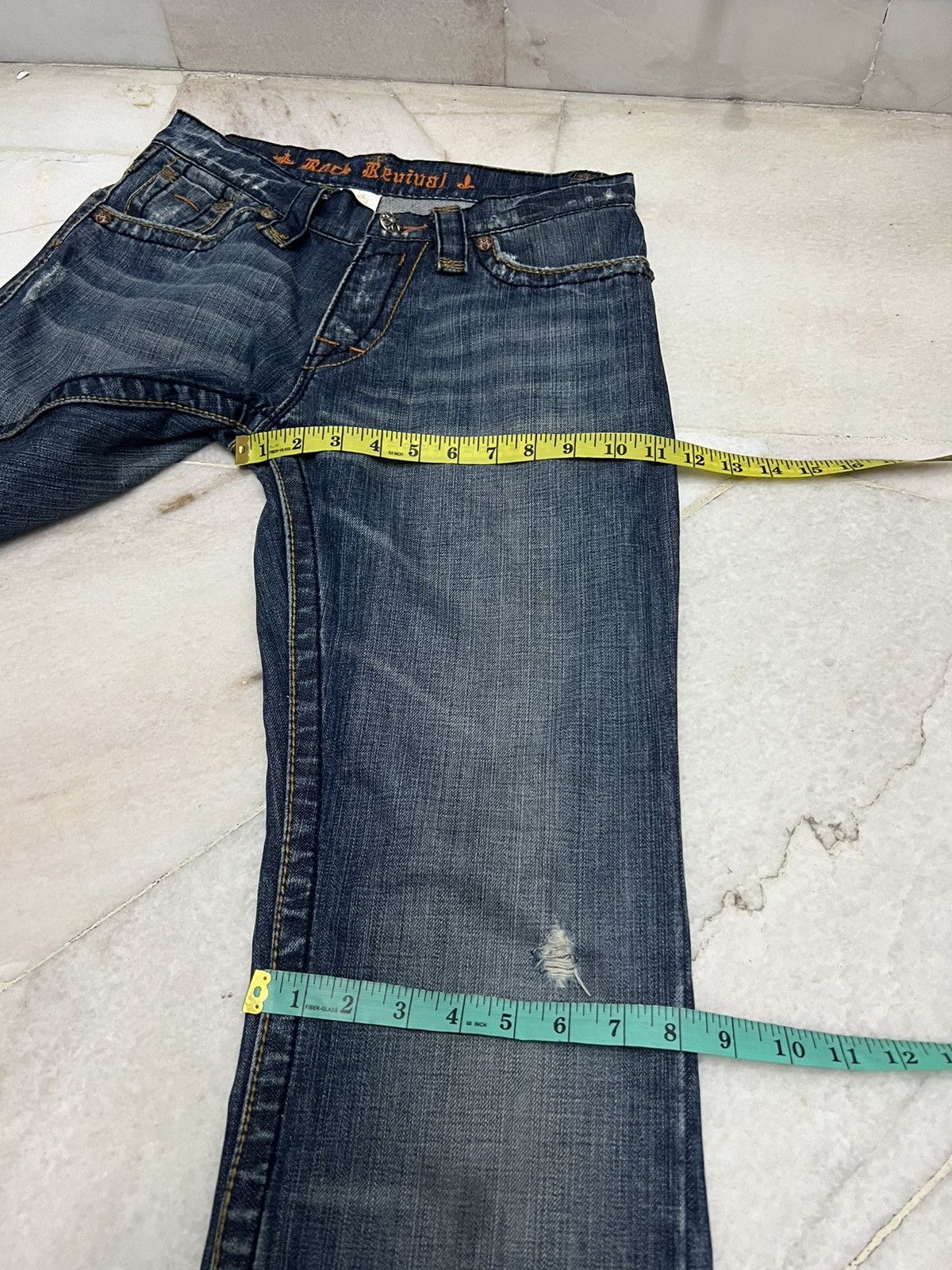 Japanese Brand × Rock Revival ROCK REVIVAL DISTRESSED FLARE JEANS VERY RARE Size US 31 - 16 Thumbnail