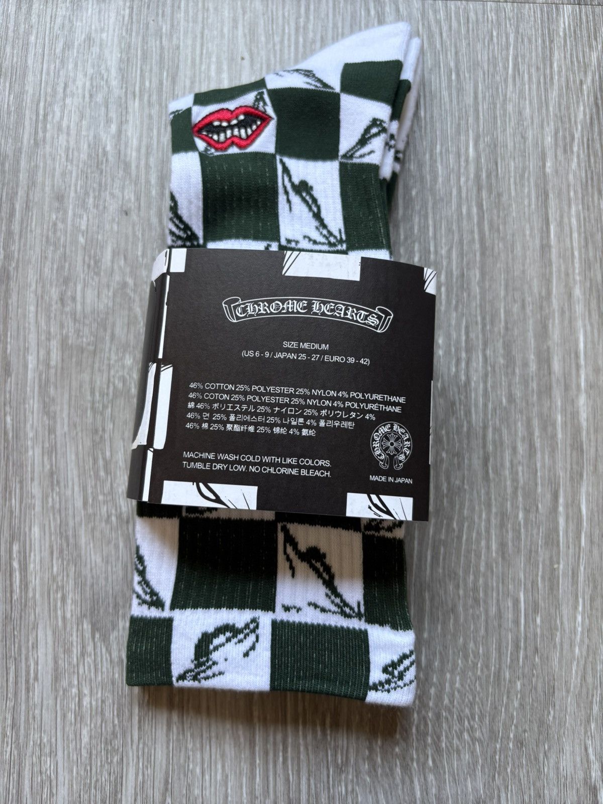 Chrome Hearts Chrome Hearts Green Matty Boy Checker Socks Size ONE SIZE - 2 Thumbnail