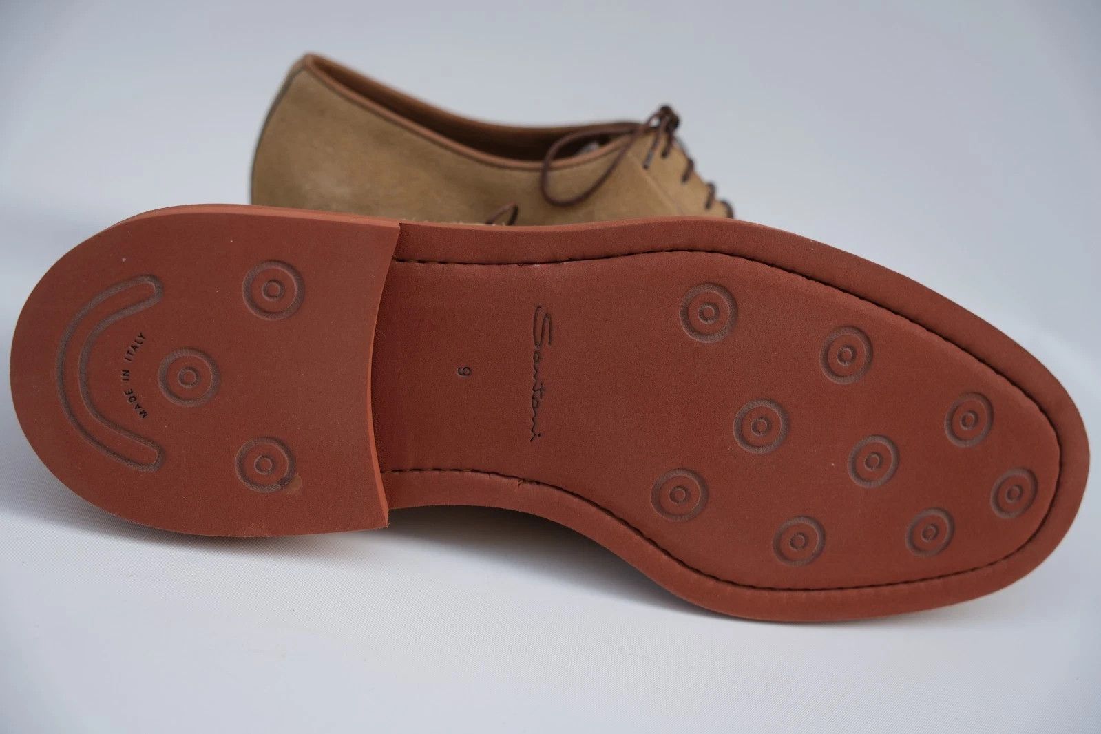 Santoni New Santoni Derby Suede Beige UK 9 US 10 EU 43 Size US 10 / EU 43 - 7 Thumbnail
