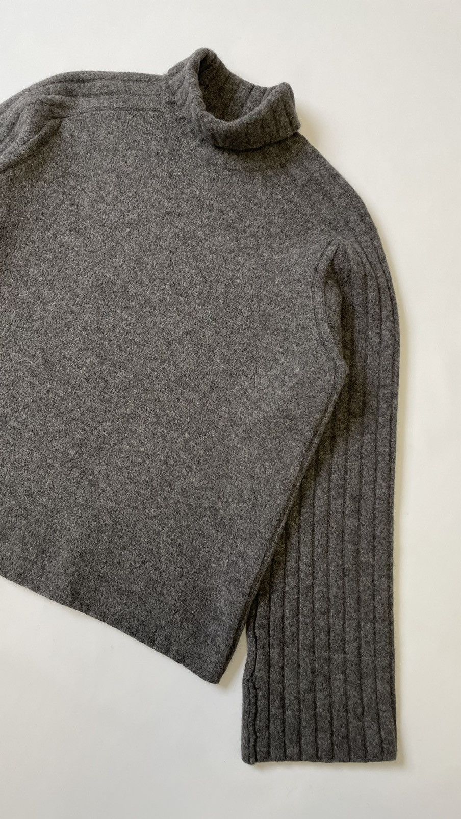 Dries Van Noten Boxy Fit Felted Gray Wool Sweater Size US M / EU 48-50 / 2 - 6 Thumbnail
