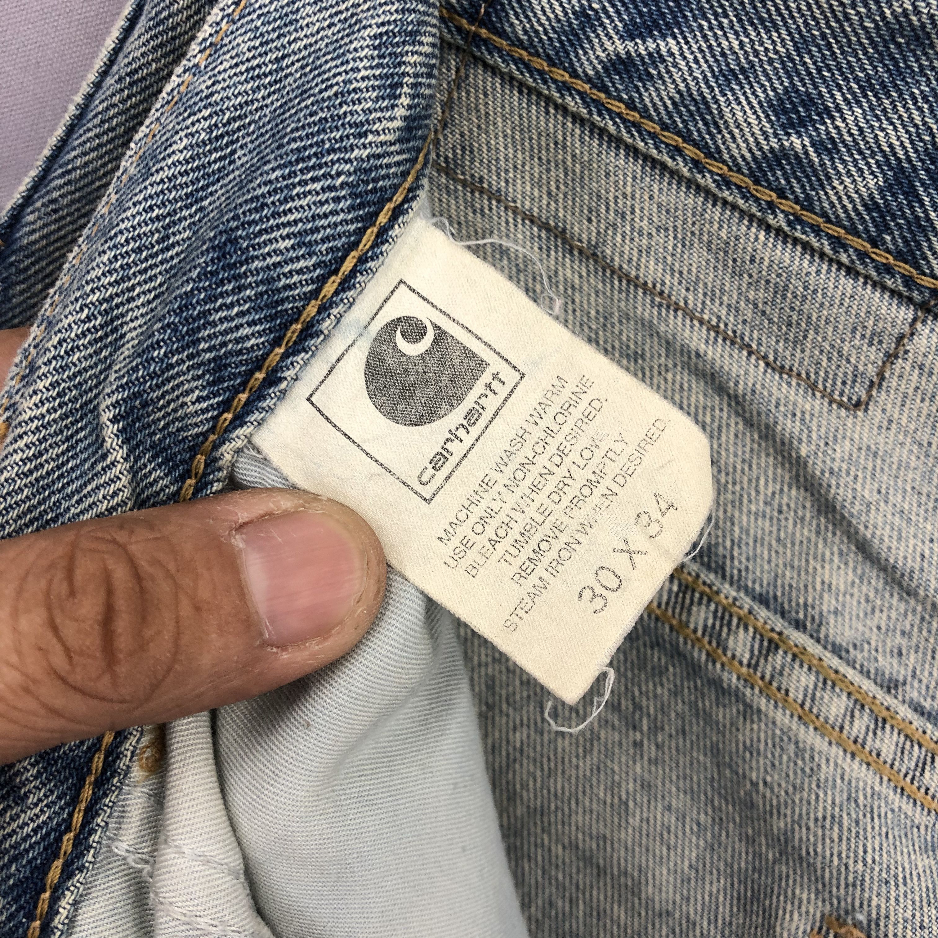 Carhartt Crazy Vintage Y2K/2000s Carhartt Baggy Faded Jeans Denim Size US 30 / EU 46 - 10 Thumbnail