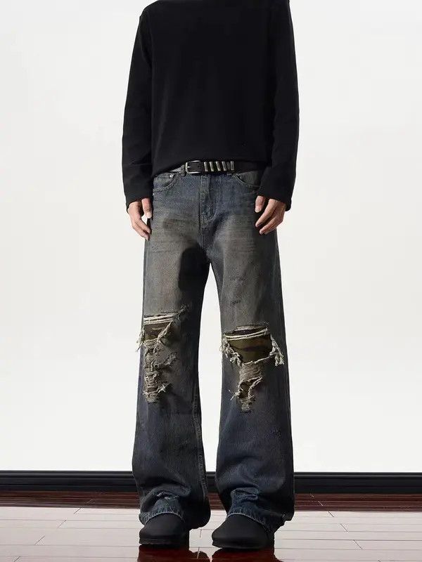 VIBE High street ripped and distressed baggy jeans Size US 30 / EU 46 - 5 Thumbnail