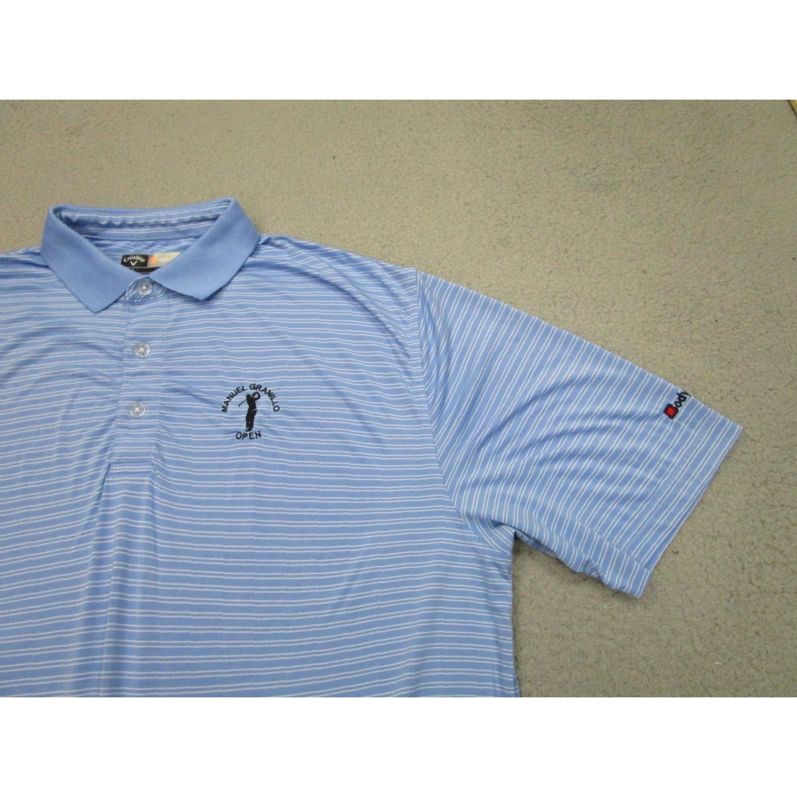 Callaway Callaway Polo Shirt Mens Large Blue Short Sleeve Golf Performance Size US L / EU 52-54 / 3 - 2 Thumbnail