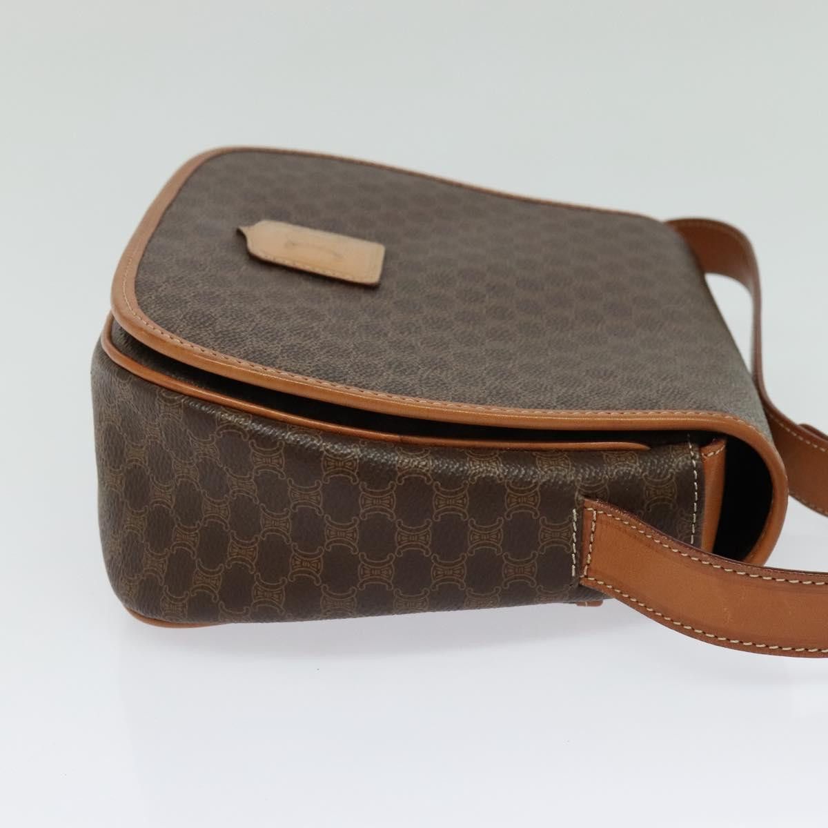 Celine CELINE Macadam Canvas Shoulder Bag Pvc Leather Brown Gold Size ONE SIZE - 5 Thumbnail