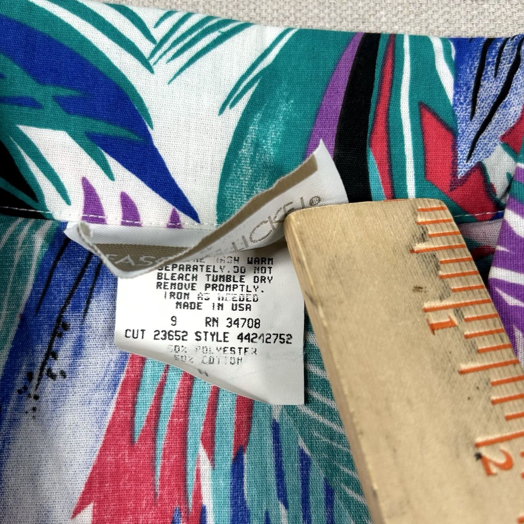 ALOHAS VINTAGE Season Ticket Shirt Women M Hawaiian Aloha Tiki Floral Tropical 80s USA Size M / US 6-8 / IT 42-44 - 4 Thumbnail