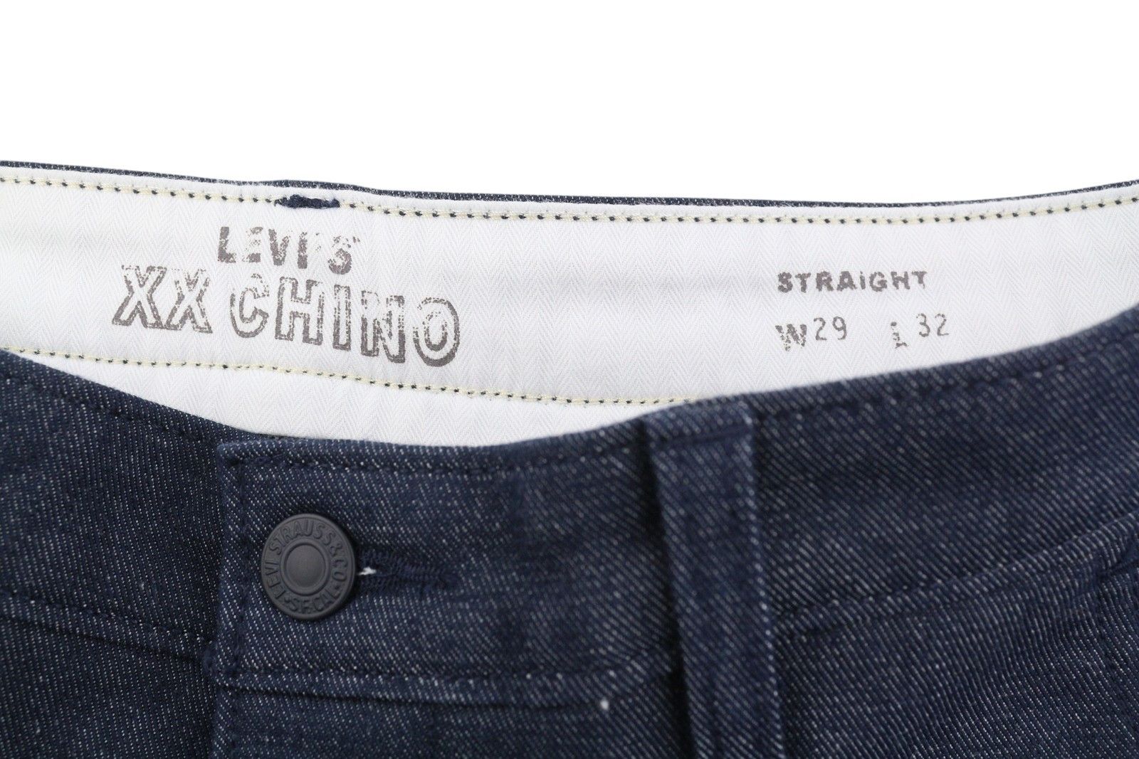 Levi's XX CHINO W29/L32 Dark Blue Straight Stretch Zip Pants 87063 Size US 29 - 7 Thumbnail