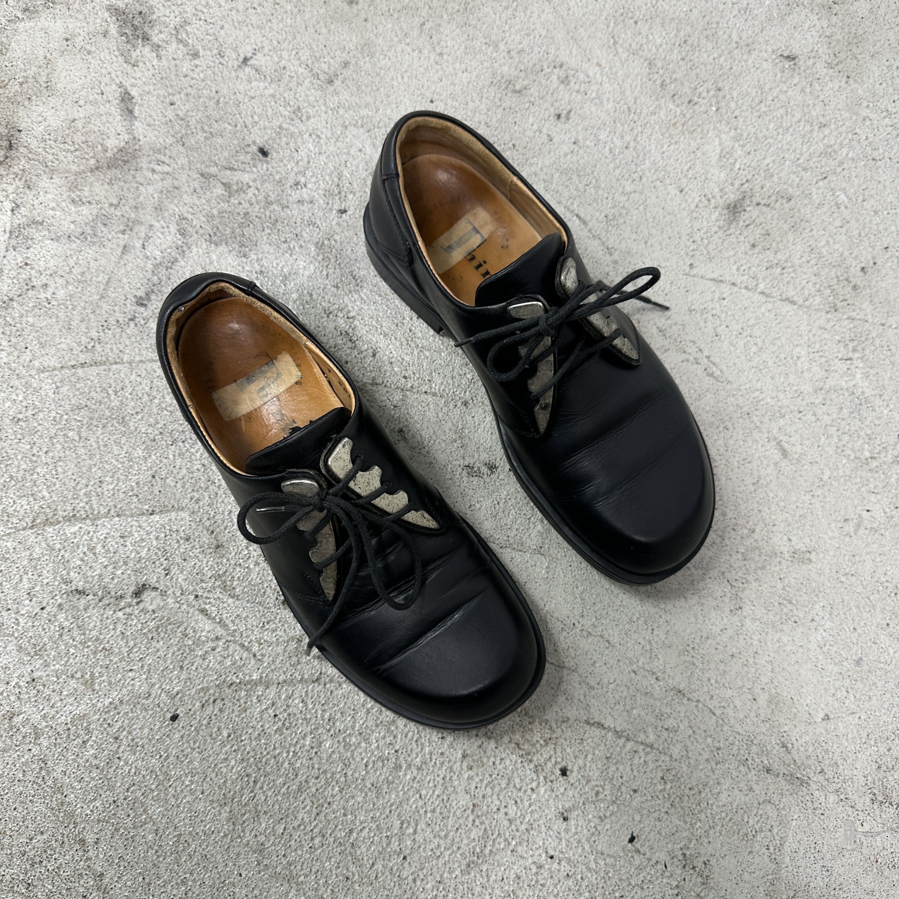 Vintage Vintage Avant Garde Leather Grunge Derby Shoes Y2K Size US 5.5 / IT 35.5 - 8 Thumbnail