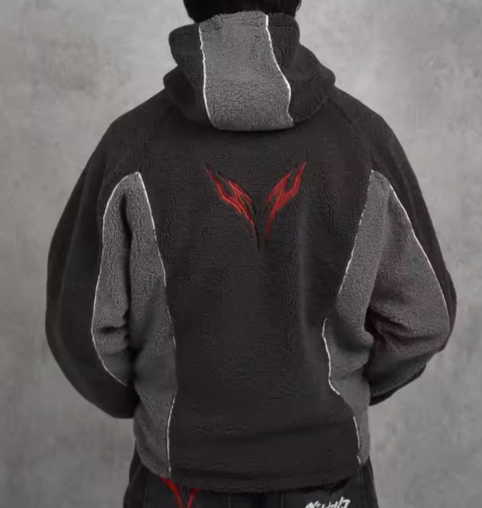 Other Y2K Fleece Jacket Embroidered Berserk Anime Zipper Hoodies Size US L / EU 52-54 / 3 - 4 Thumbnail