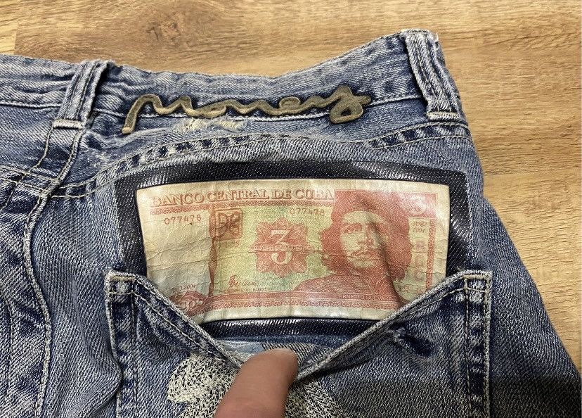Vintage × monkey time Money jeans back bill Money Size US 30 / EU 46 - 5 Thumbnail