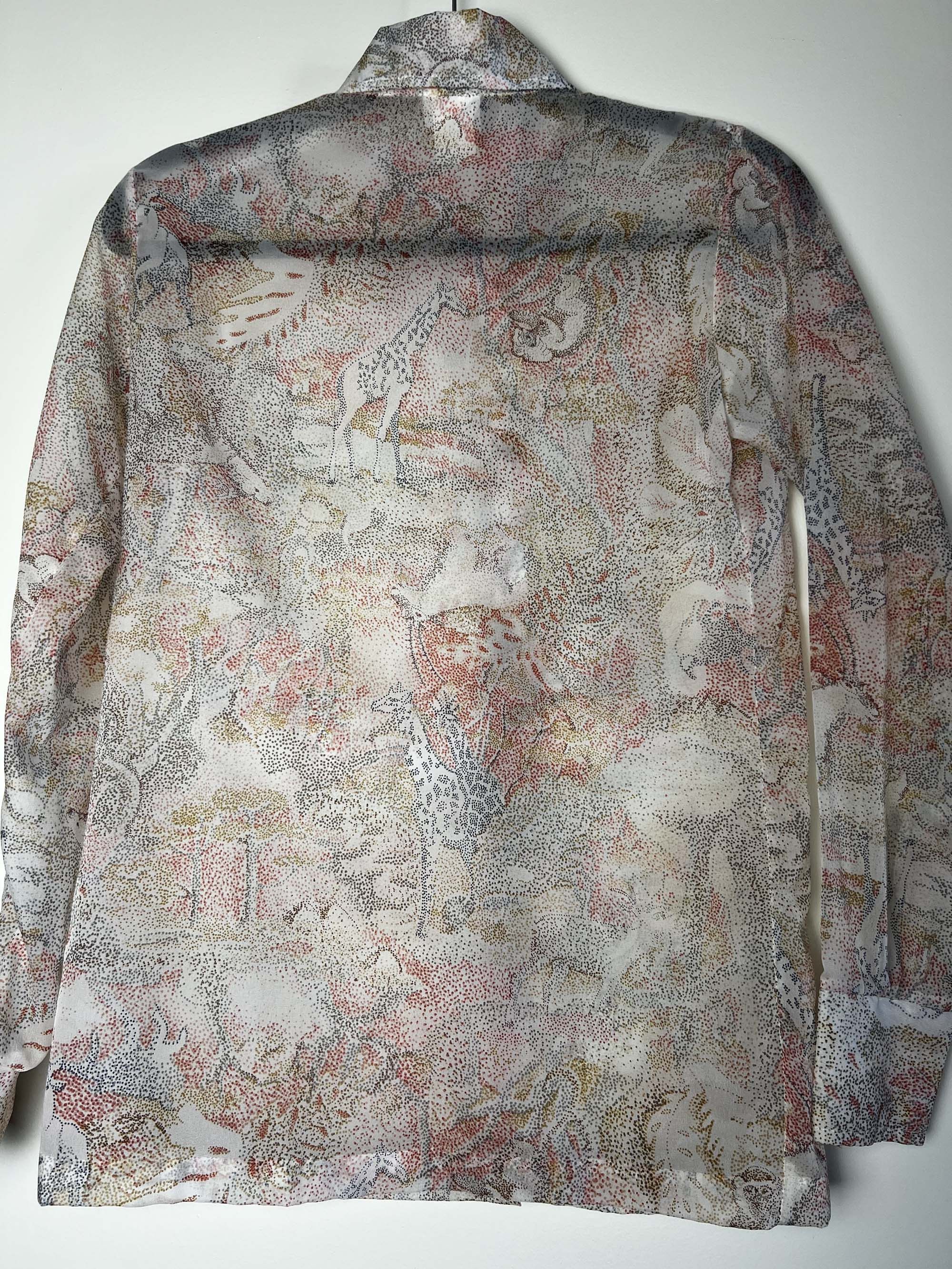 Vintage Vintage 1960's Shapely Sheer Animal Art Button Up Shirt Size M / US 6-8 / IT 42-44 - 9 Thumbnail