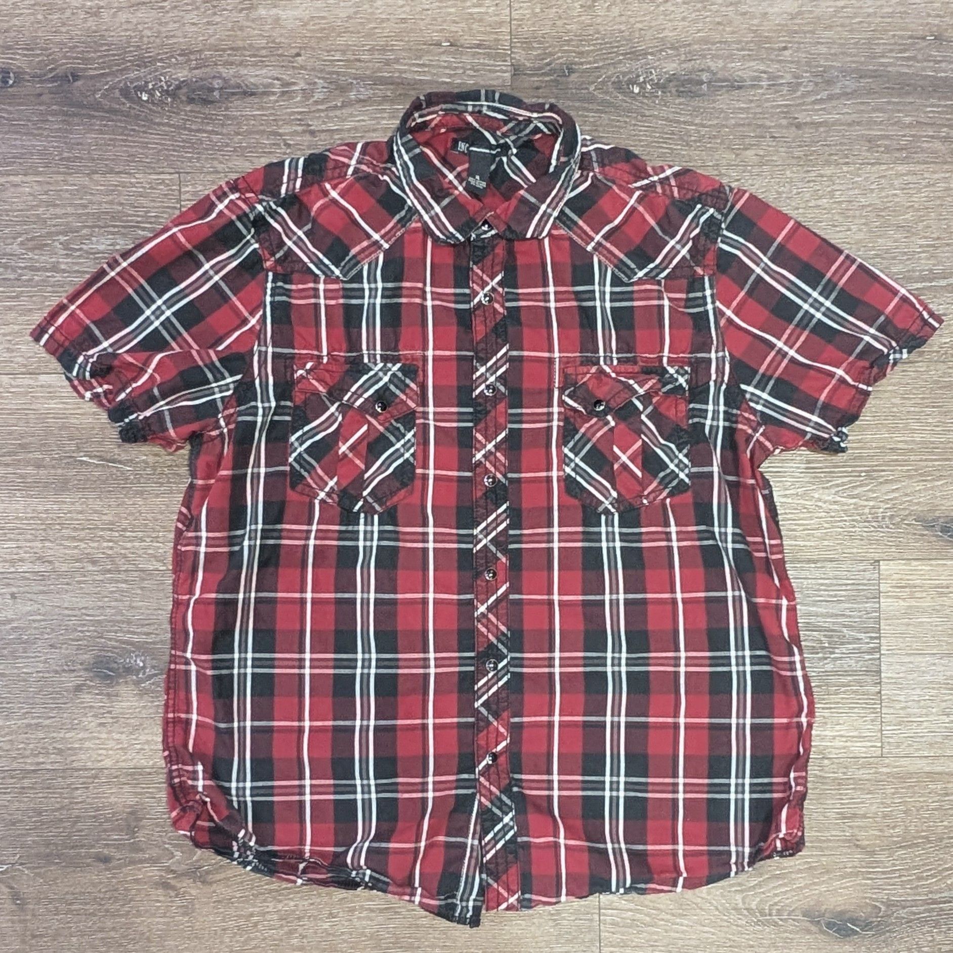 I.N.C INC plaid Western pearl button up shirt - SIZE XL Size US XL / EU 56 / 4 - 1 Thumbnail