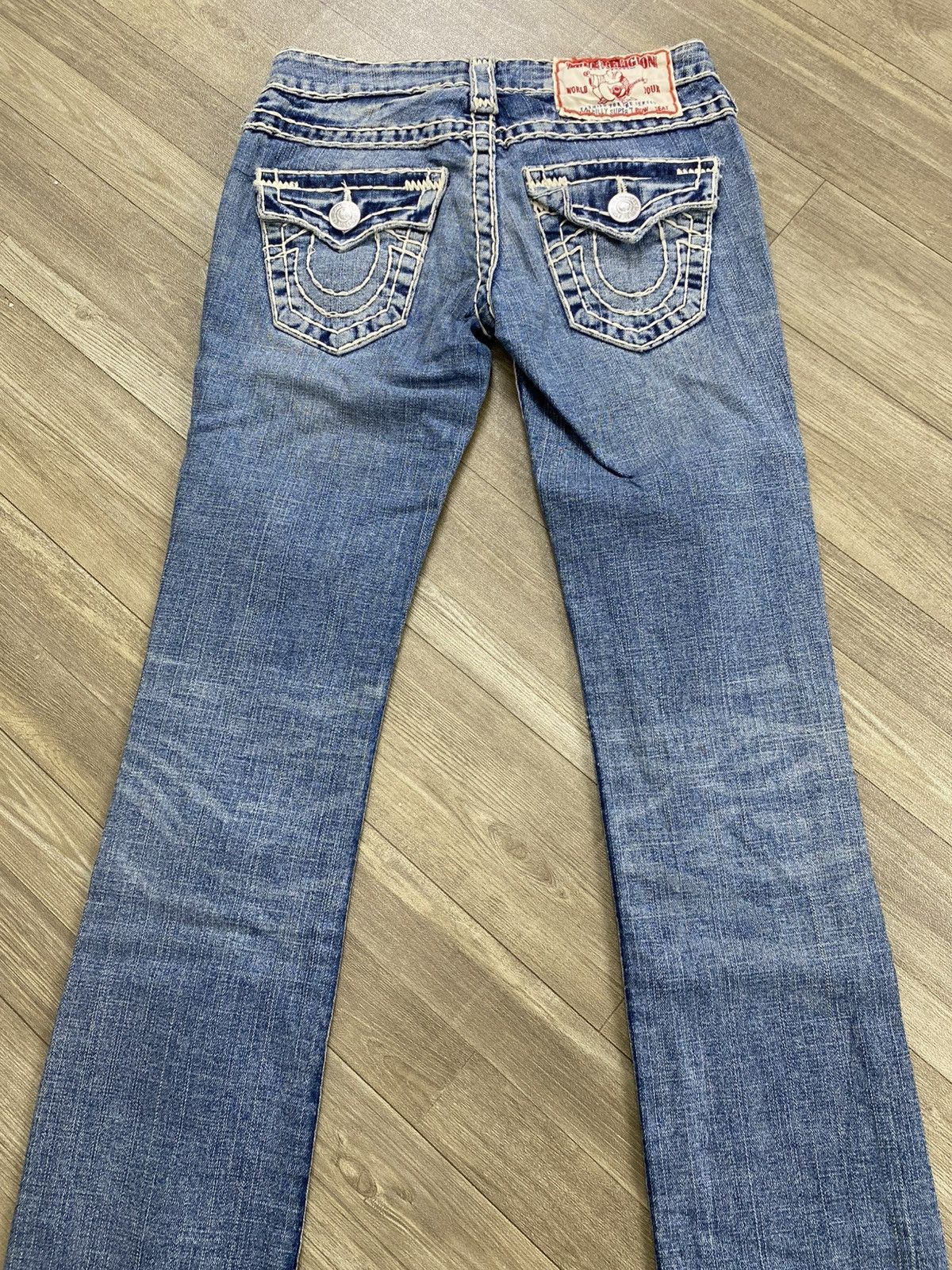 True Religion 2000s True Relligion Billy Super T Slim Straight Jeans Size US 26 / EU 42 - 16 Thumbnail