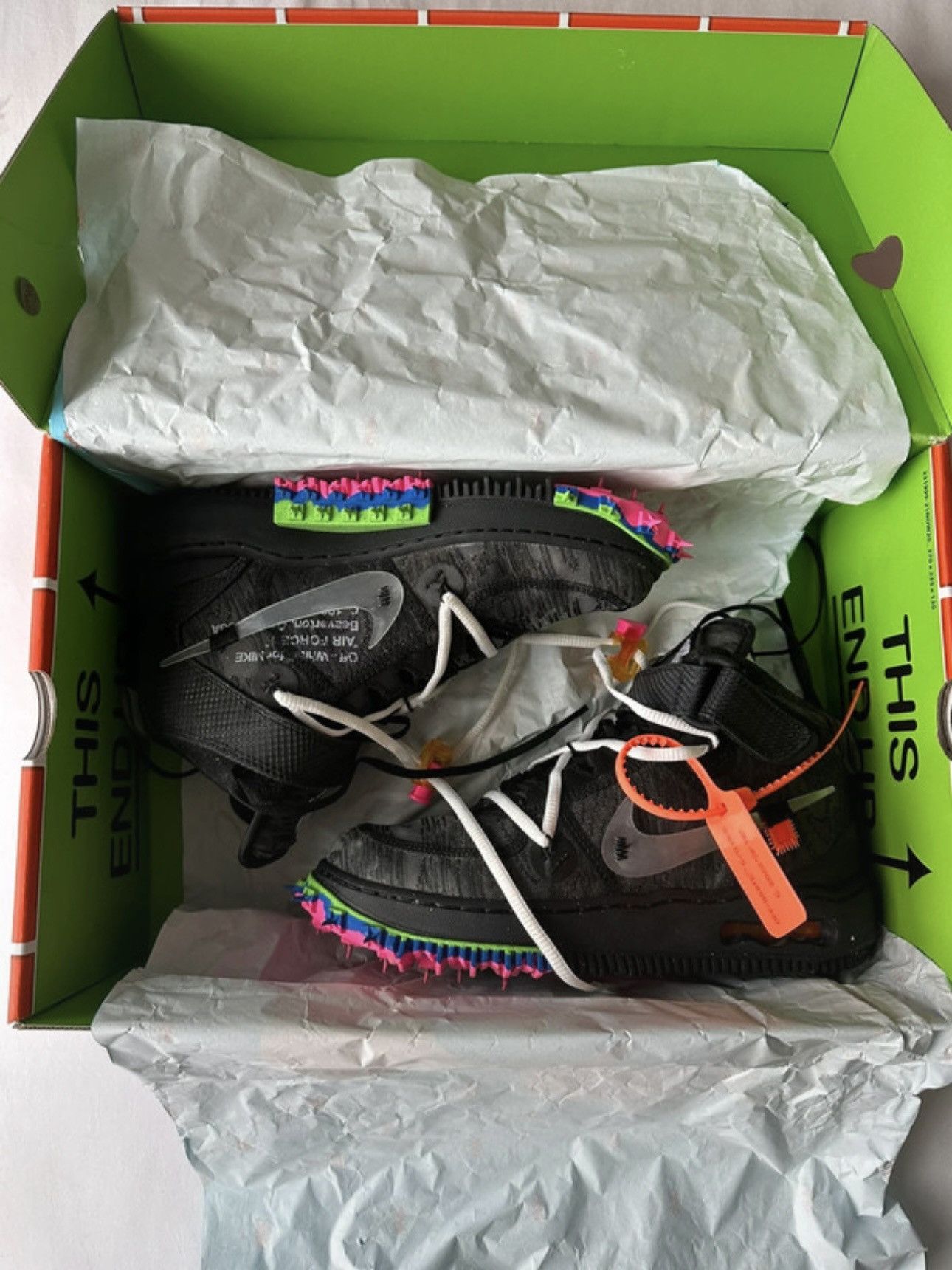 Off-White Off-White x Air Force 1 Mid 'Black' Size US 5.5 / EU 38 - 4 Thumbnail