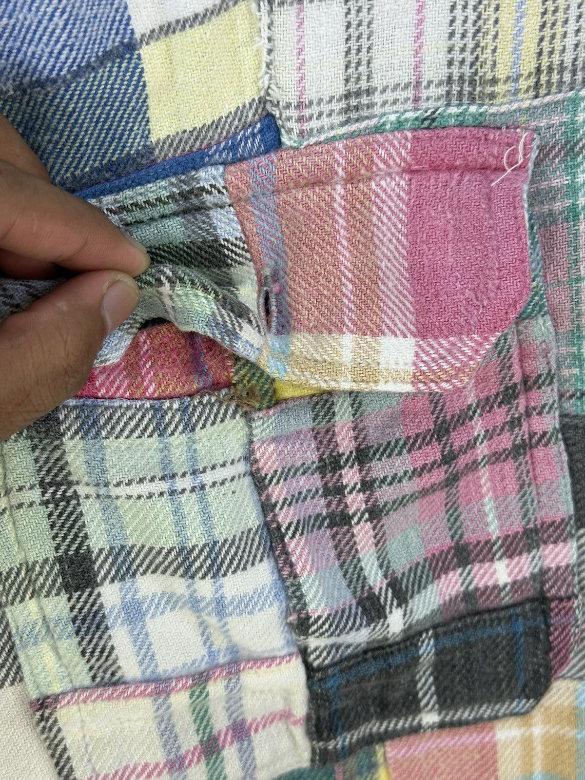 Japanese Brand Patchwork Flannel Shirt Button Up by Catherine Museum Size US L / EU 52-54 / 3 - 8 Thumbnail
