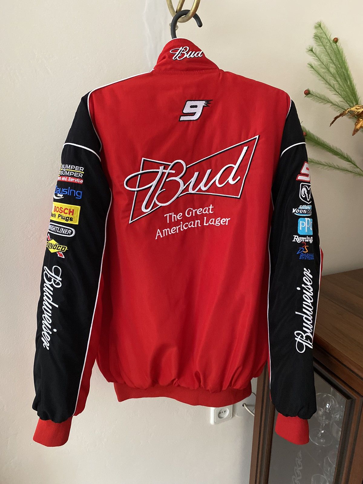 NASCAR Vintage NASCAR BUD Budweiser Racing Jacket Big Logo F1 Size US XL / EU 56 / 4 - 7 Thumbnail