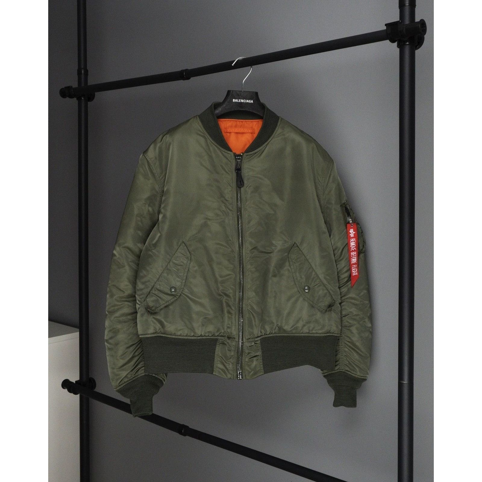 Alpha Industries Alpha industries reversible khaki orange nylon bomber jacket Size US L / EU 52-54 / 3 - 1 Thumbnail