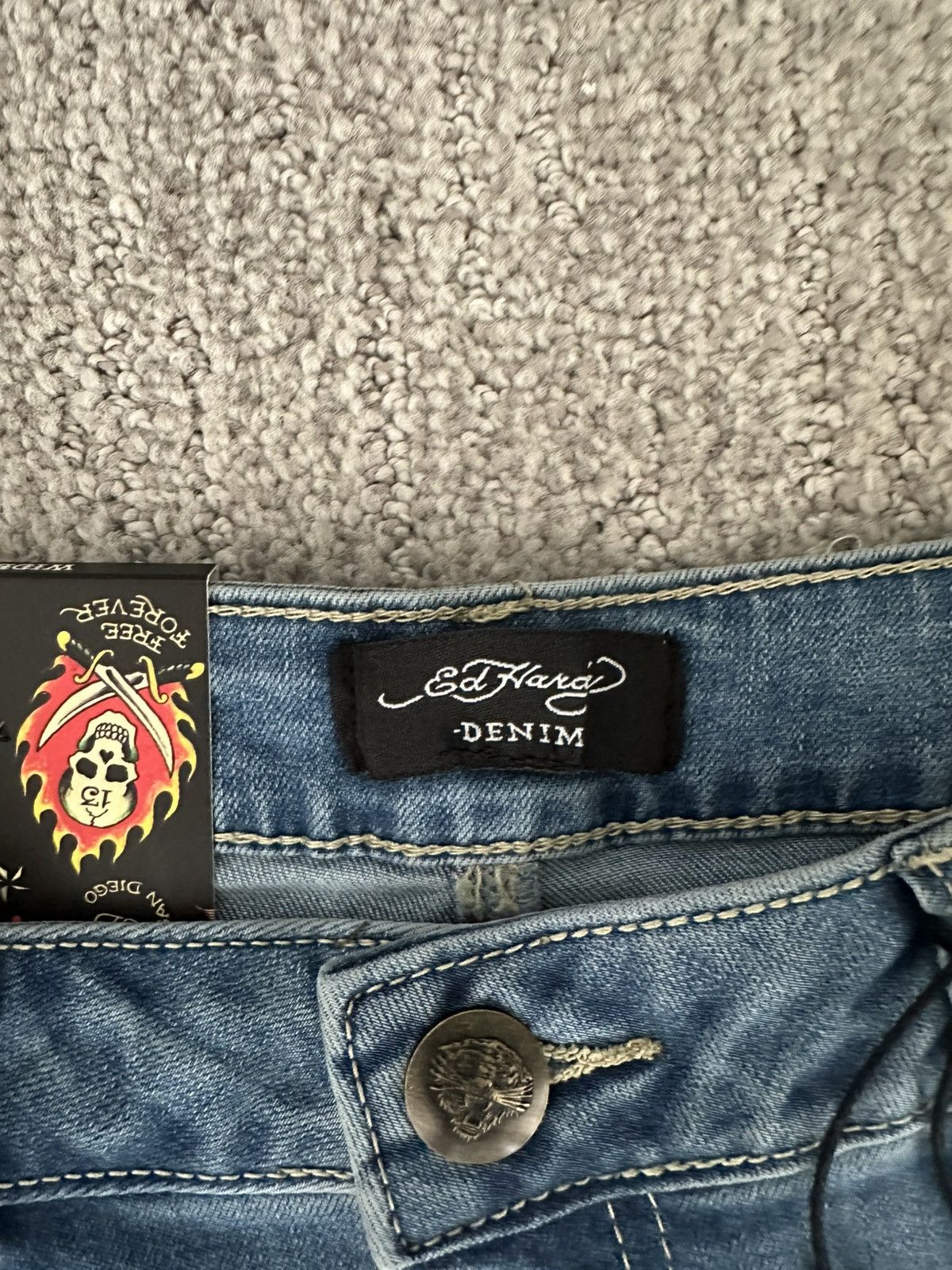 Ed Hardy Ed Hardy Denim Baggy Jeans Size 32" / US 10 / IT 46 - 5 Thumbnail