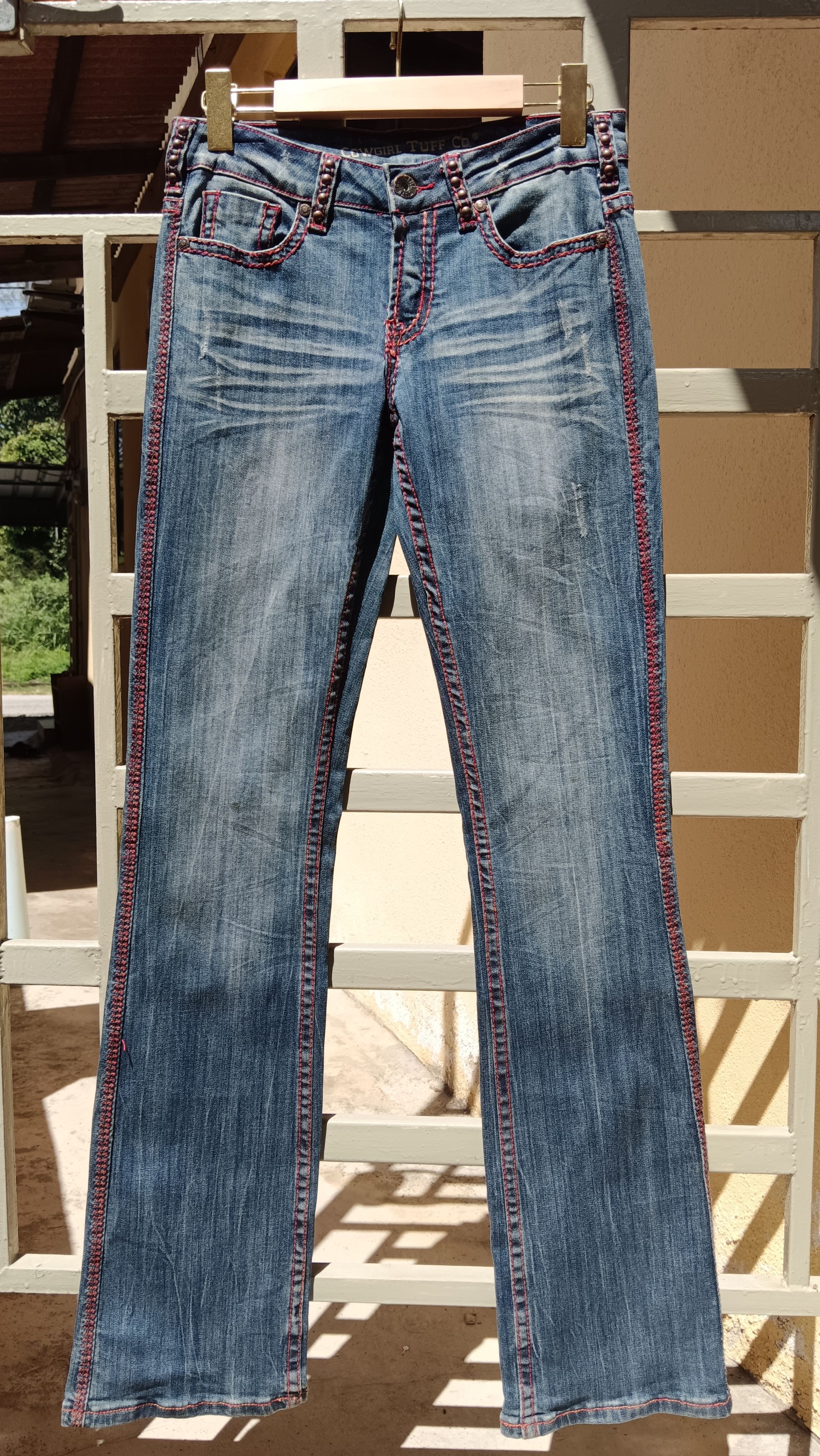 Country Road Cowgirl Country Wear Stretchable Low Rise Flare Denim Size 27" / US 4 / IT 40 - 5 Thumbnail