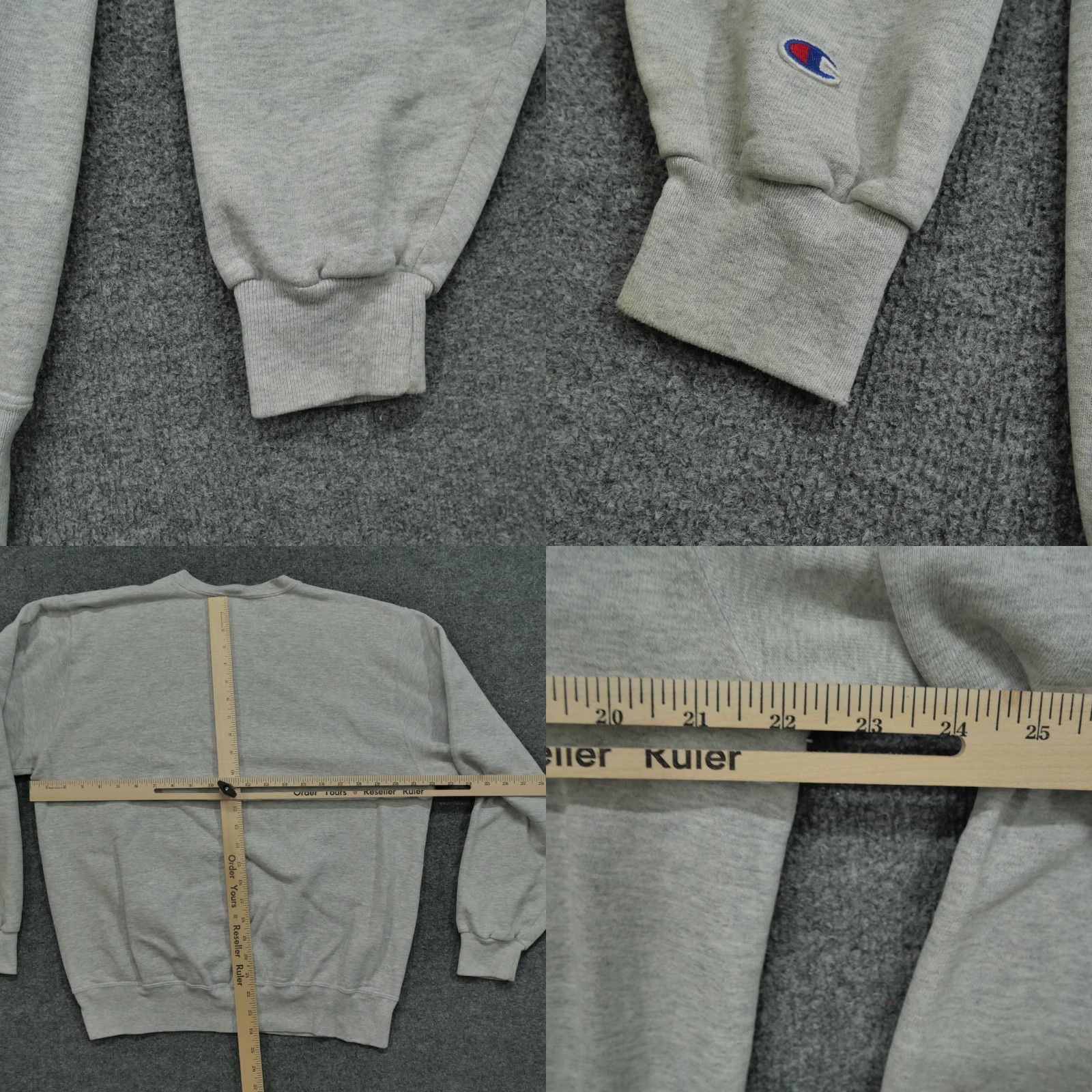 Champion VINTAGE Champion Sweatshirt Mens L Grey Pullover 90s Y2K Logo, Crew Neck, Long Sleeve, Cotton-Polyester, Fleece, Winter, 90s, Sweatshirt, Regular Fit Size US L / EU 52-54 / 3 - 10 Thumbnail