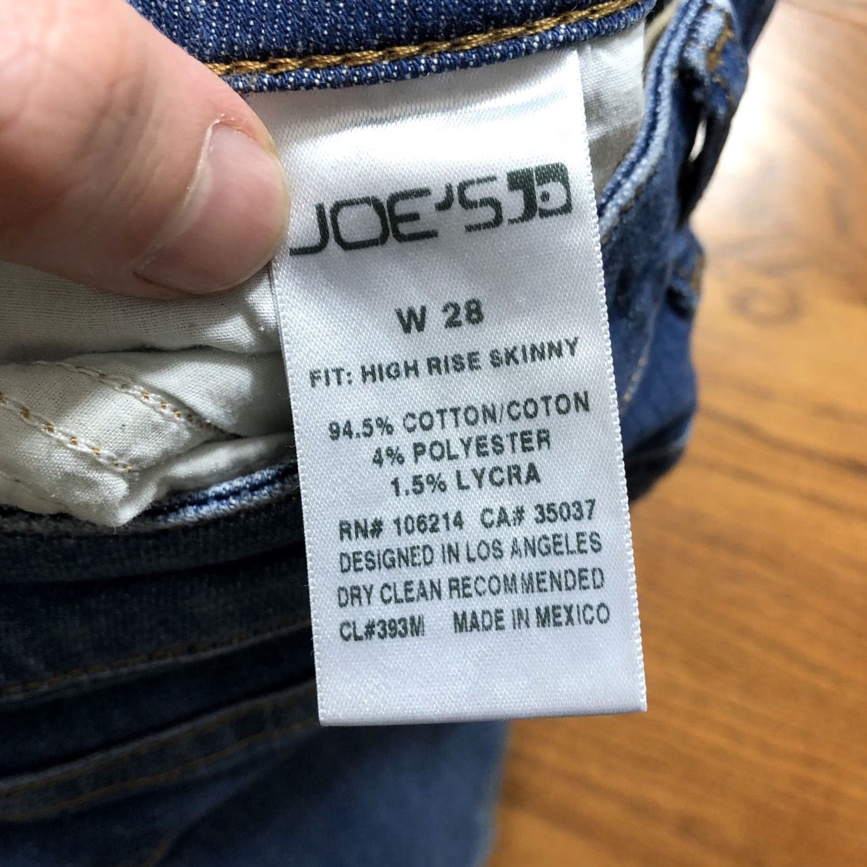 Vintage Joes Jeans Womens Jeans Skinny 5-Pocket Denim Blue High Rise 28 X 25 Inseam 25 Bohemian City College Nessa Wash Raw Hem Size 28" / US 6 / IT 42 - 5 Thumbnail