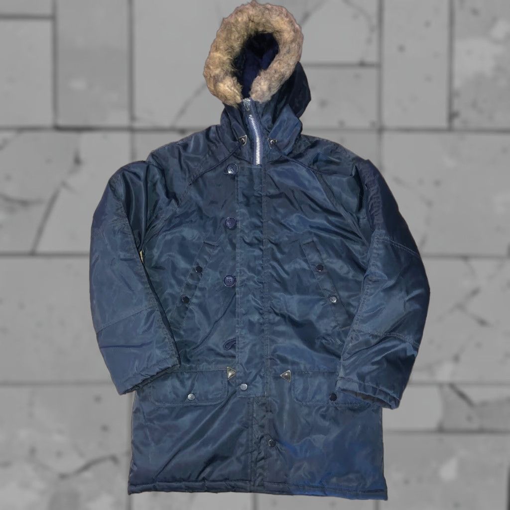 Vintage Blue Quilted Flying Jacket for Men, Full Zip, Size 16, Casual Size US XL / EU 56 / 4 - 1 Thumbnail