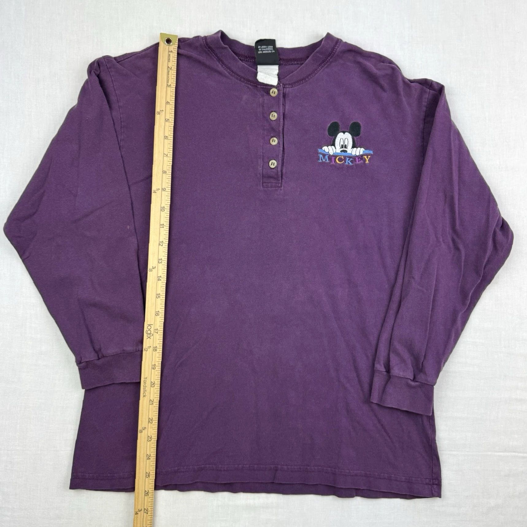 Mickey Unlimited VINTAGE Mickey Mouse Henley Long Sleeve Shirt Adult M Red Embroidered 90s Shirt Mens Size US M / EU 48-50 / 2 - 7 Thumbnail
