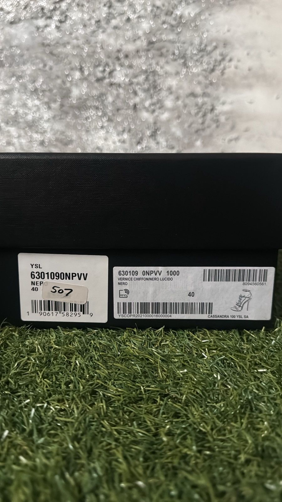 Saint Laurent Paris Saint Laurent Cassandra 100mm Sandals – All Black – Size 40 Size US 9 / IT 39 - 8 Thumbnail