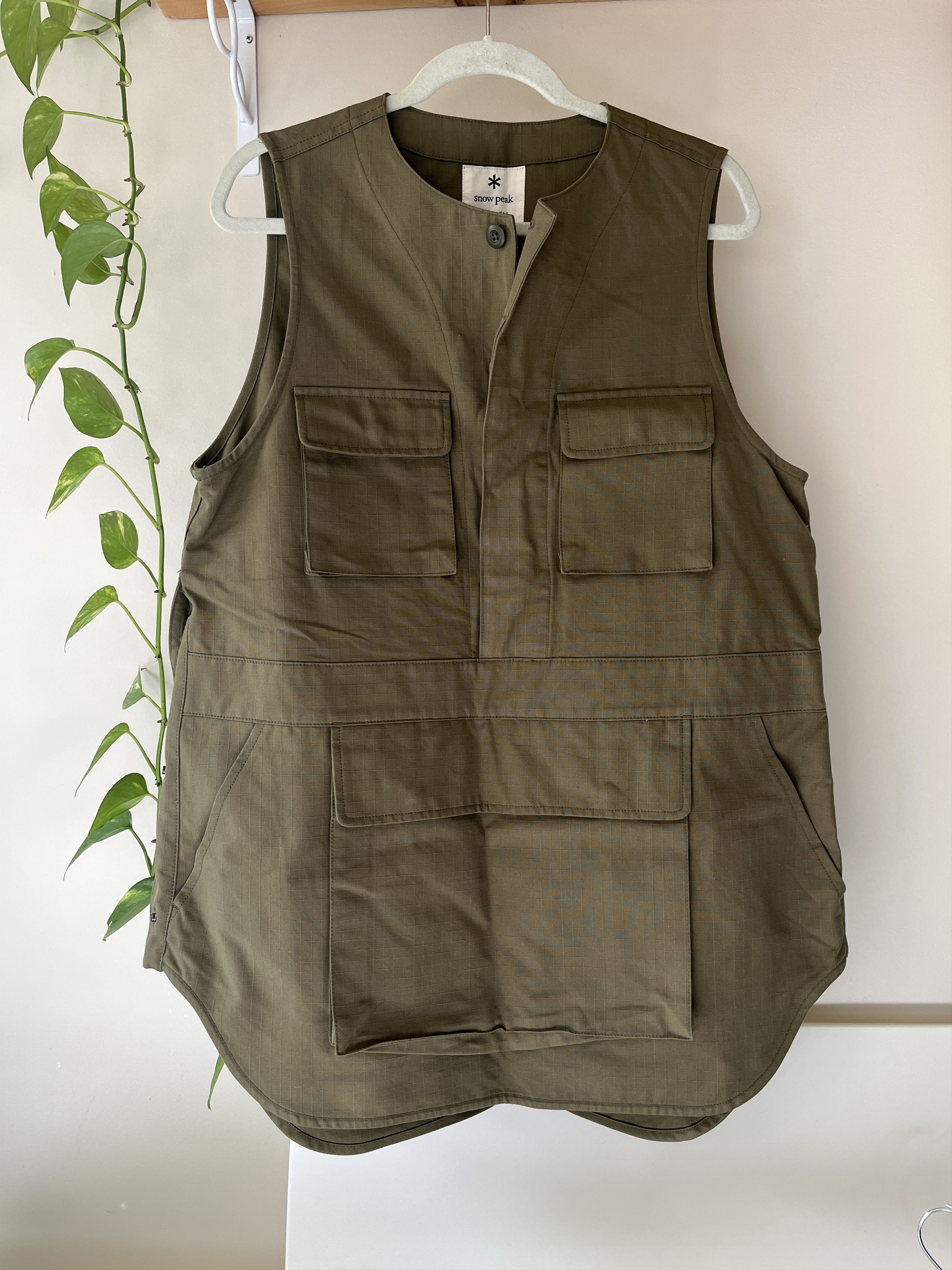 image of Outdoor Life x Snow Peak Dwr Ripstop Vest in Olive, Men's (Size Small)