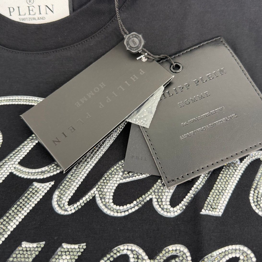 Philipp Plein Philipp Plein Black Plein Truck Stones Round Neck T-Shirt M Size US M / EU 48-50 / 2 - 10 Thumbnail
