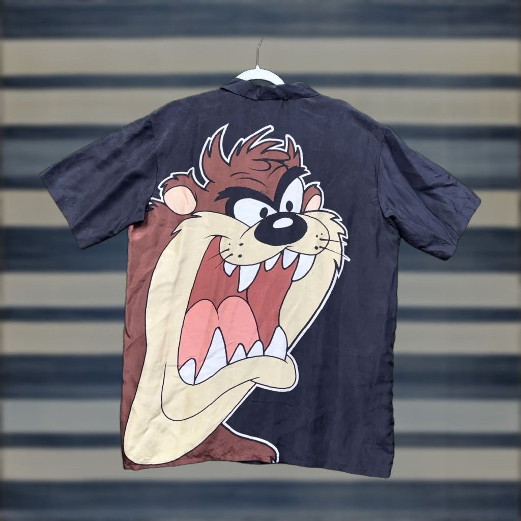 Vintage VINTAGE Looney Tunes Shirt Mens Small Tazmanian Devil Jumbo Print Silk Button Size US S / EU 44-46 / 1 - 1 Thumbnail