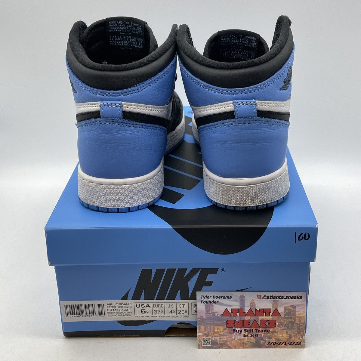 Jordan Brand Air Jordan 1 high UNC toe Size US 5 / IT 35 - 3 Thumbnail