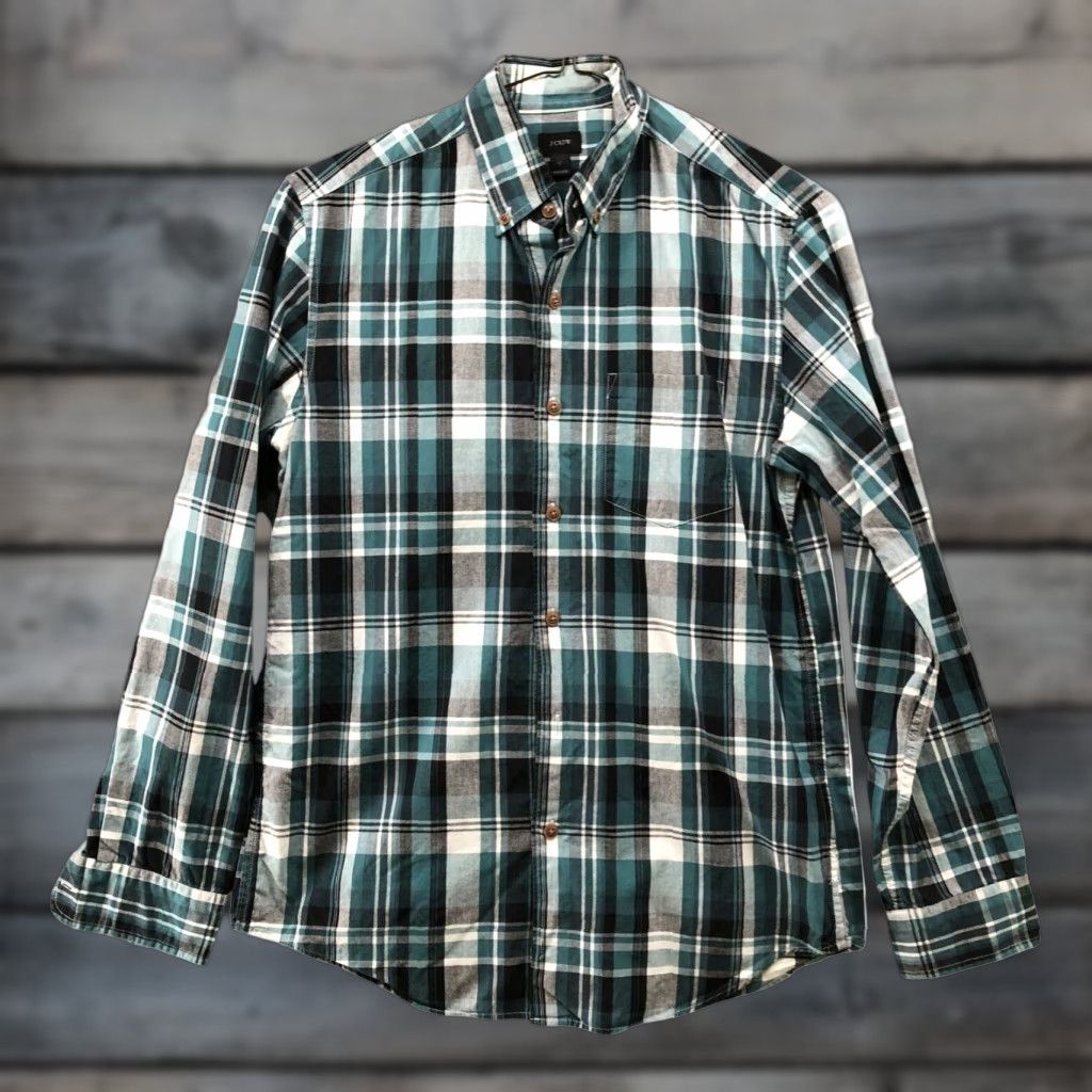 J.Crew J Crew Mens Classic Long Sleeve Shirt Small Extra Large S Green Cotton Size US S / EU 44-46 / 1 - 1 Thumbnail