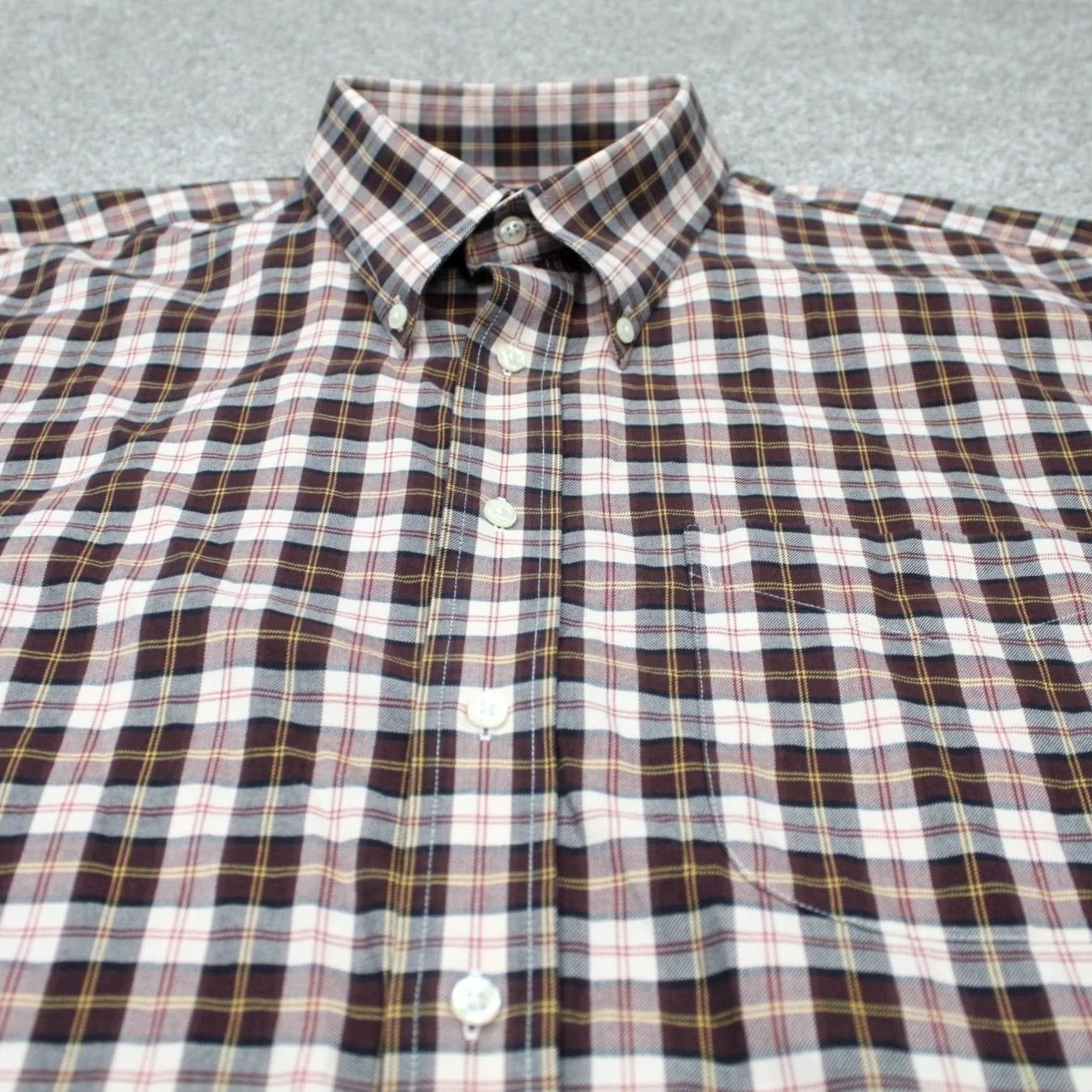 Jos. A. Bank Jos. A. Bank Shirt Men XL Brown Executive Collection 100% Cotton L/S Button Down Satin? Size US XL / EU 56 / 4 - 4 Thumbnail