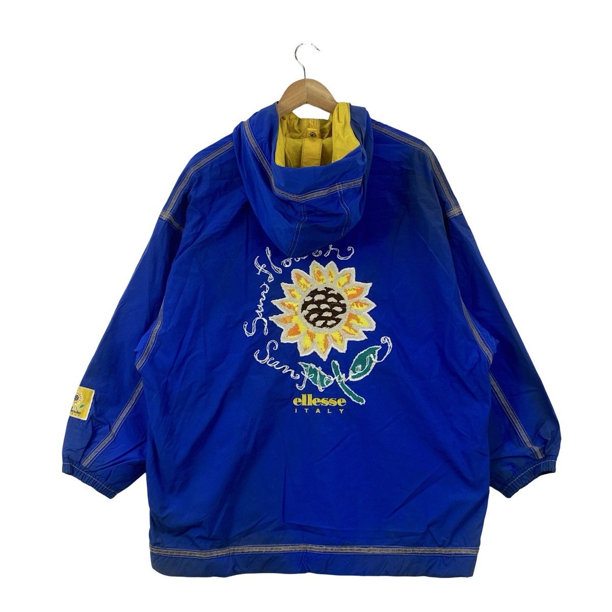 Ellesse Vintage ELLESSE ITALY Sunflower Embroidered Hooded Jacket Size US XXL / EU 58 / 5 - 8 Thumbnail