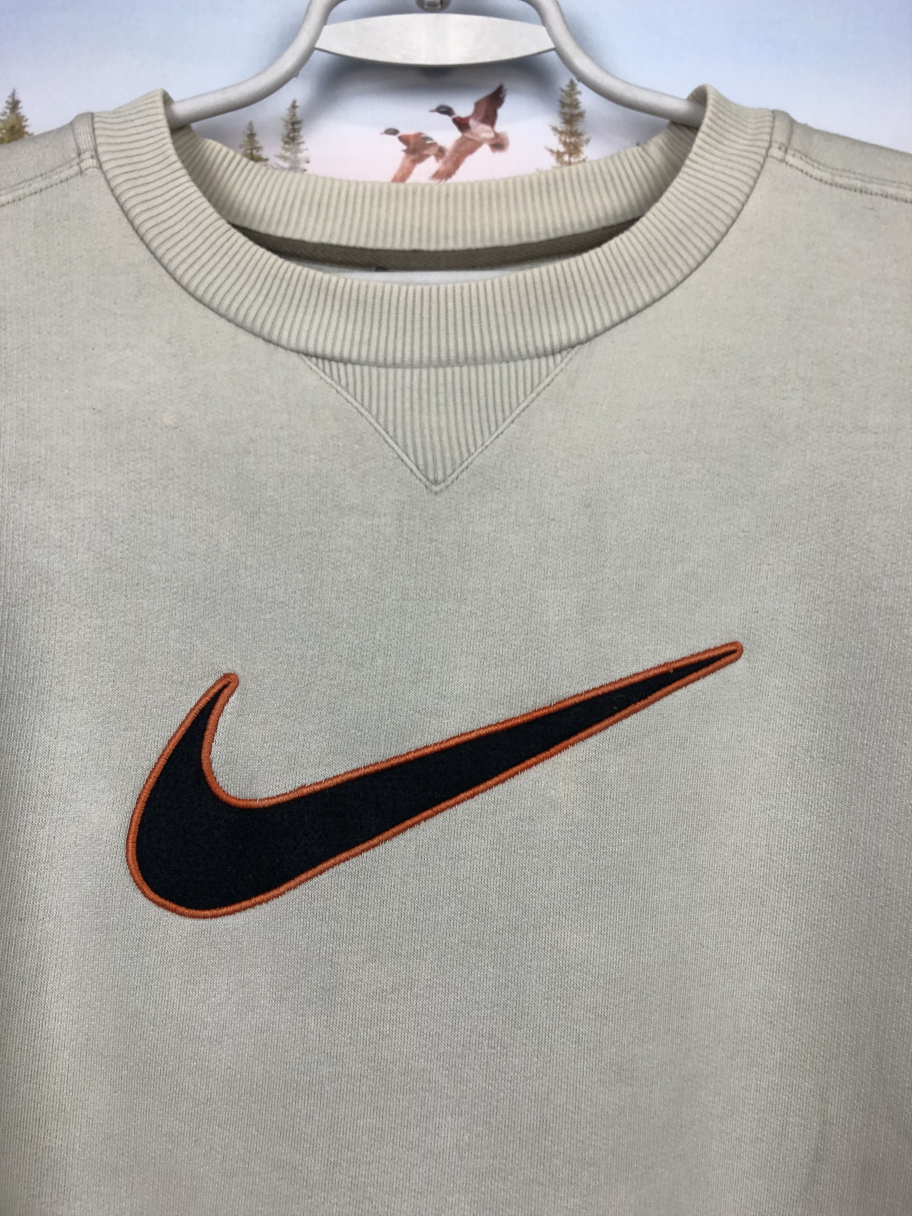 Nike Vintage 90's Nike Sweatshirt Big Logo Swoosh Rare Crewneck Size US L / EU 52-54 / 3 - 3 Thumbnail