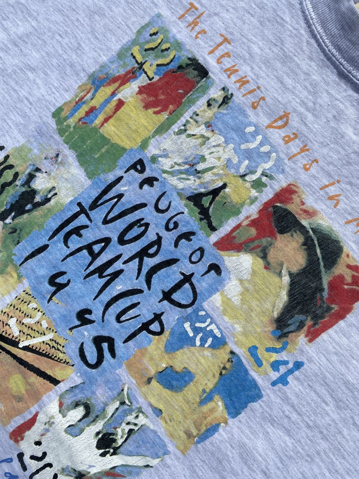 Vintage 90’s Peugeot Tennis World Team Cup 1995 T-Shirt Vintage Size US XL / EU 56 / 4 - 4 Thumbnail